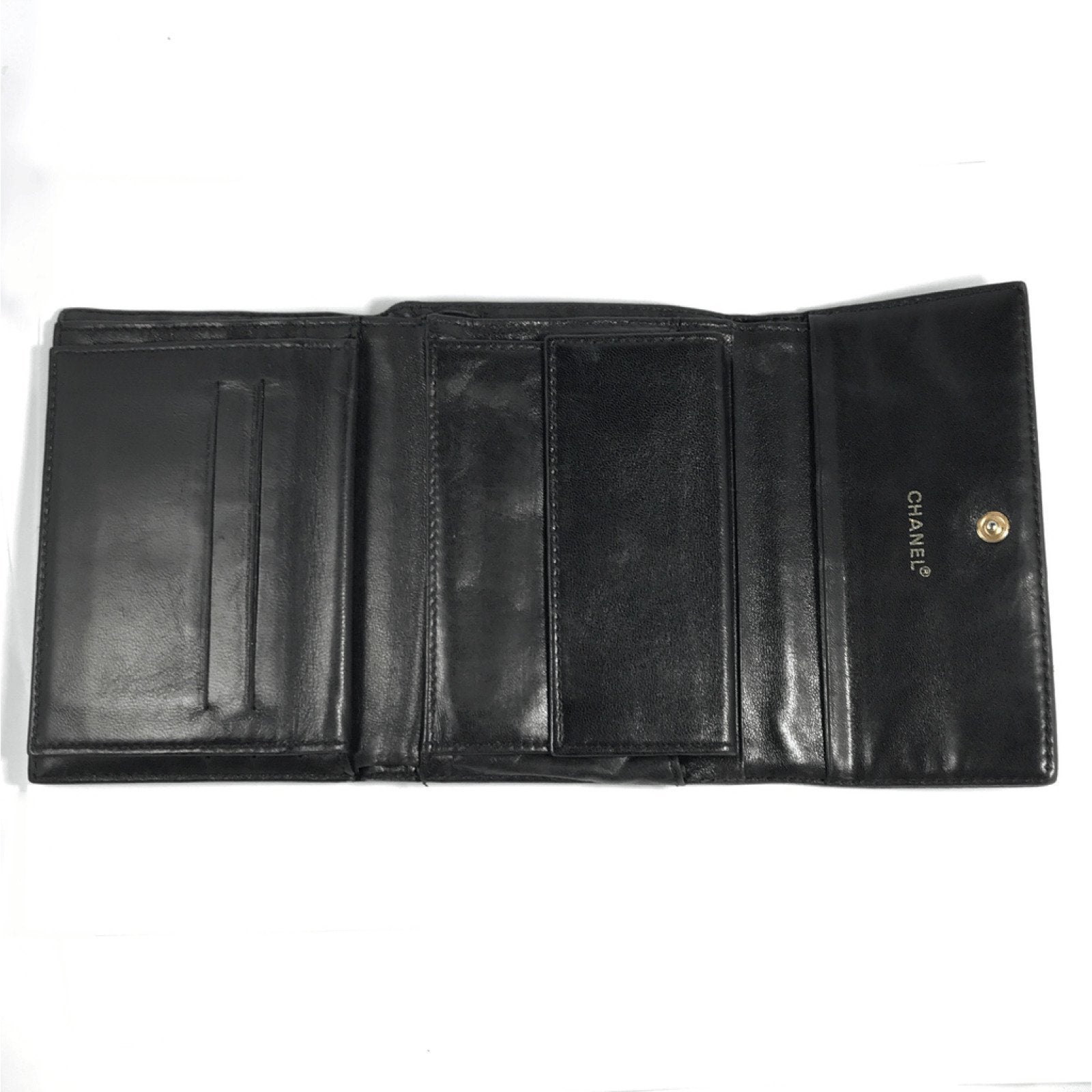 Chanel Vintage Black Chocolate Bar Wallet
