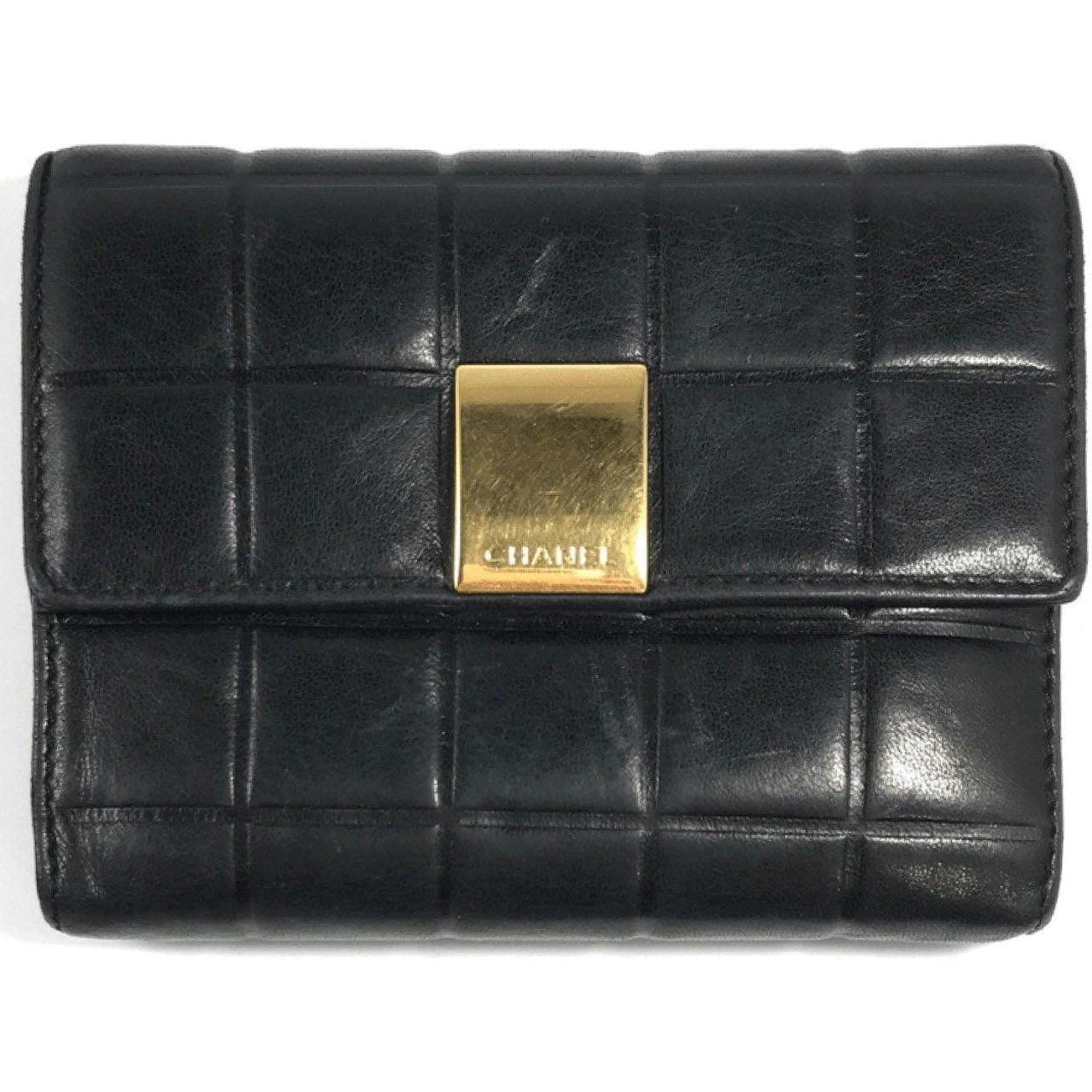 Chanel Vintage Black Chocolate Bar Wallet