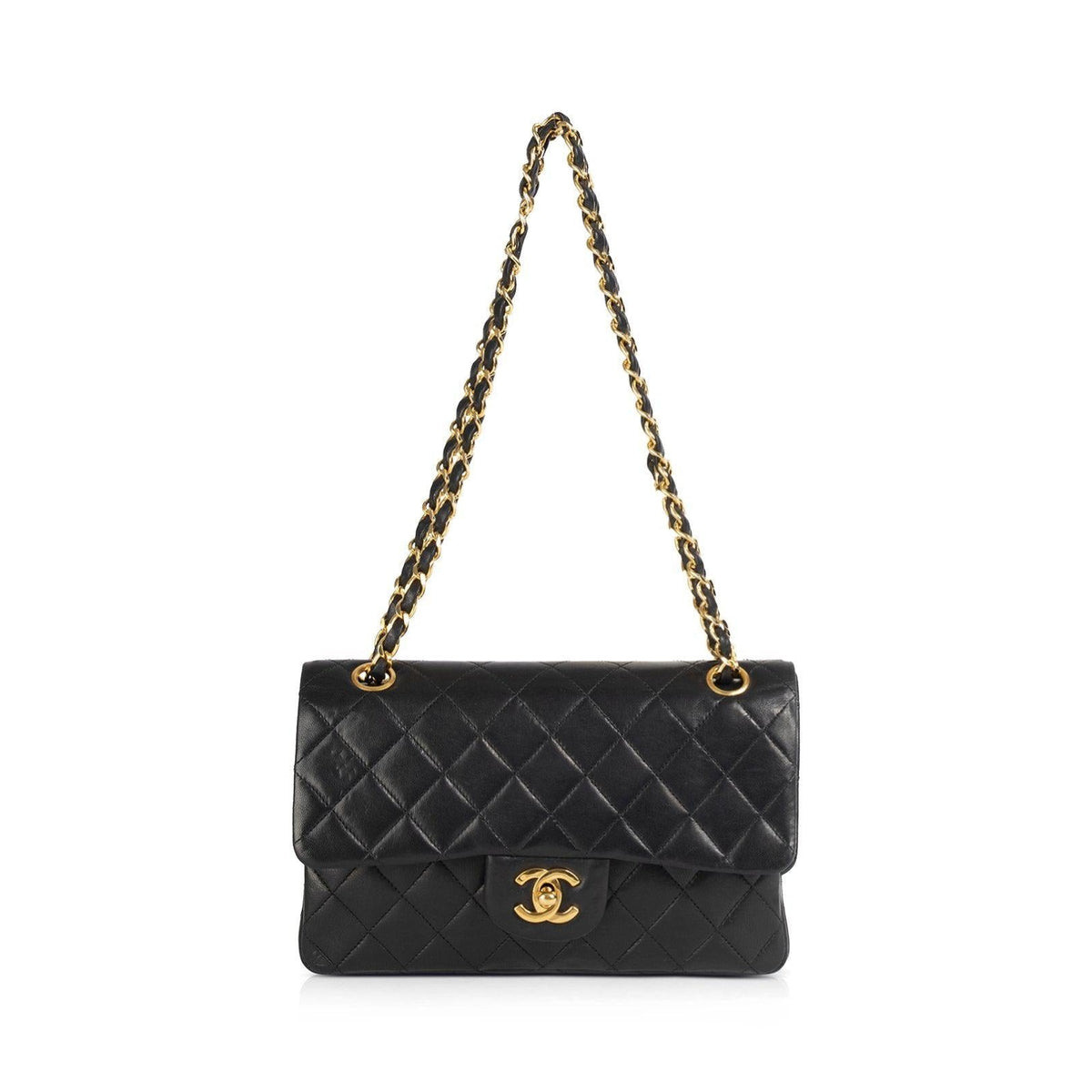Chanel Vintage Quilted Lambskin Small Classic Double Flap Bag