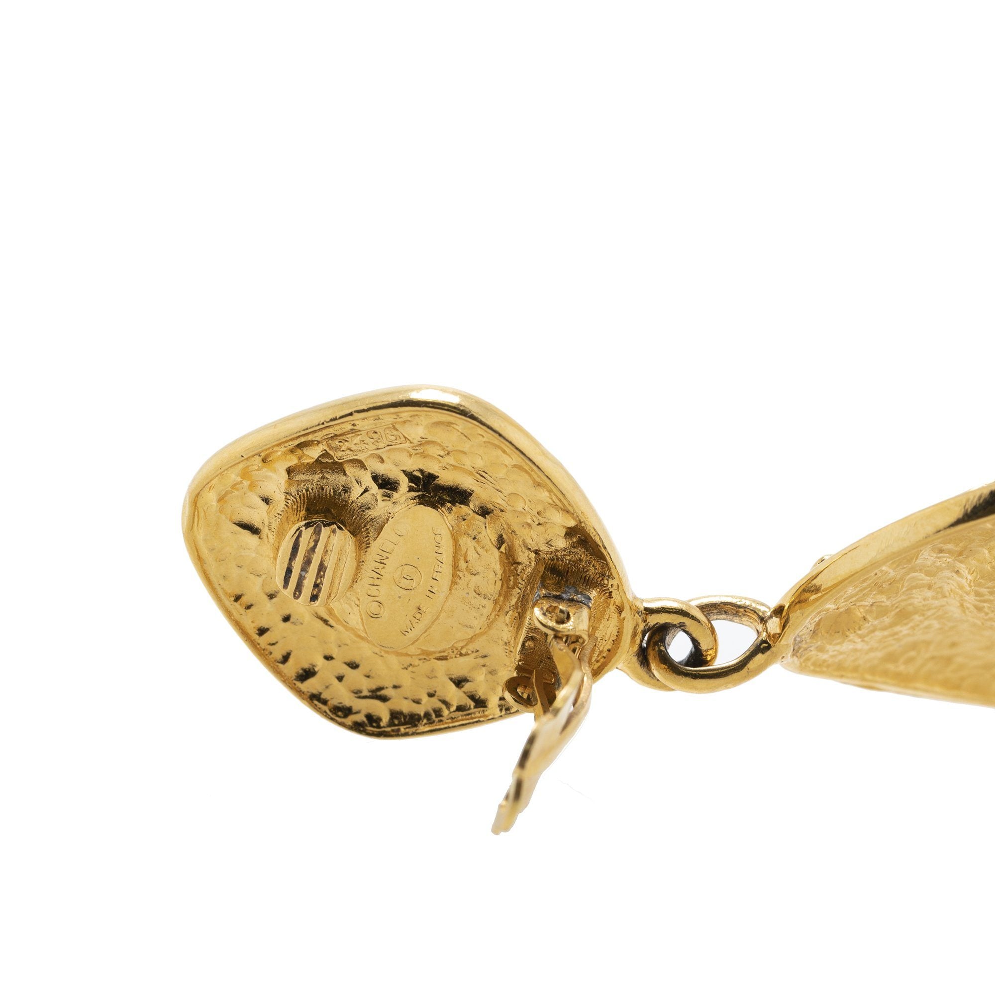 Chanel Vintage Gripoix Clip-On Drop Earrings