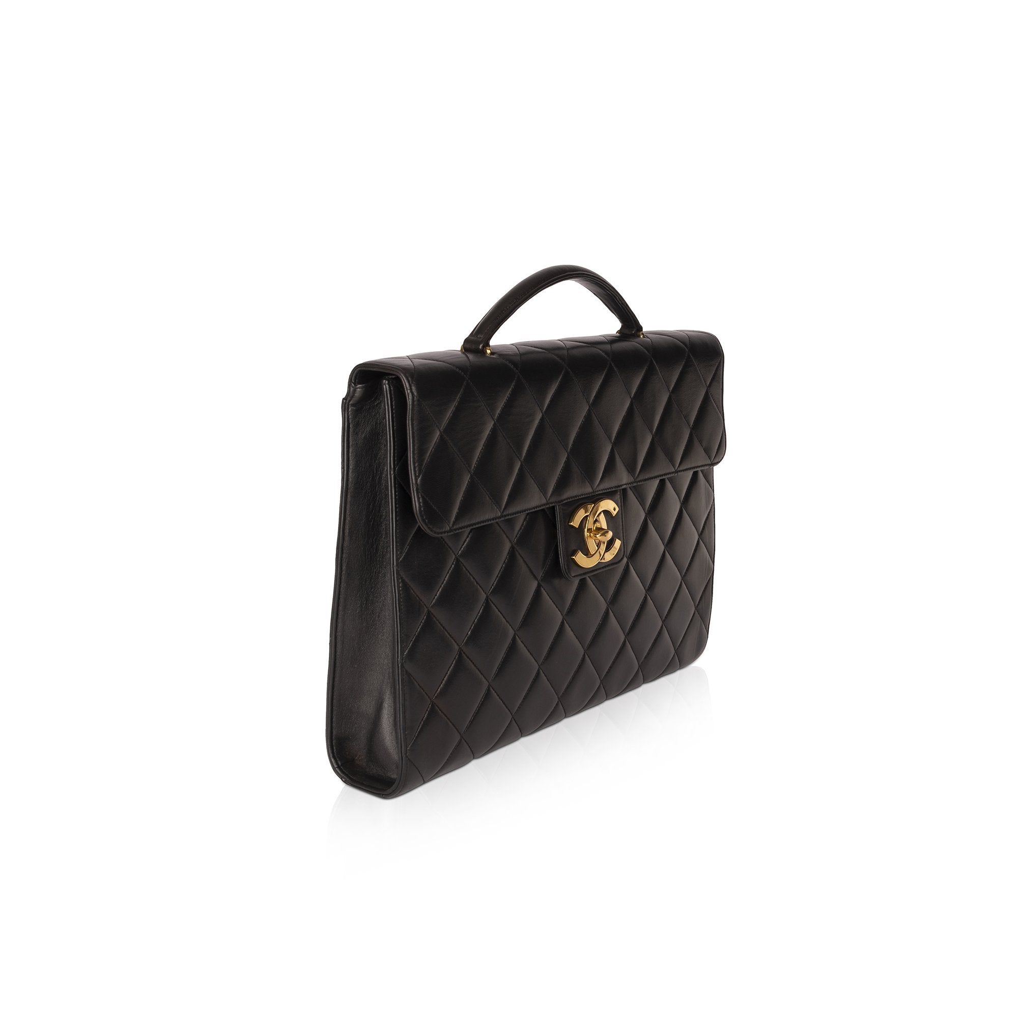 Chanel Vintage Lambskin CC Briefcase