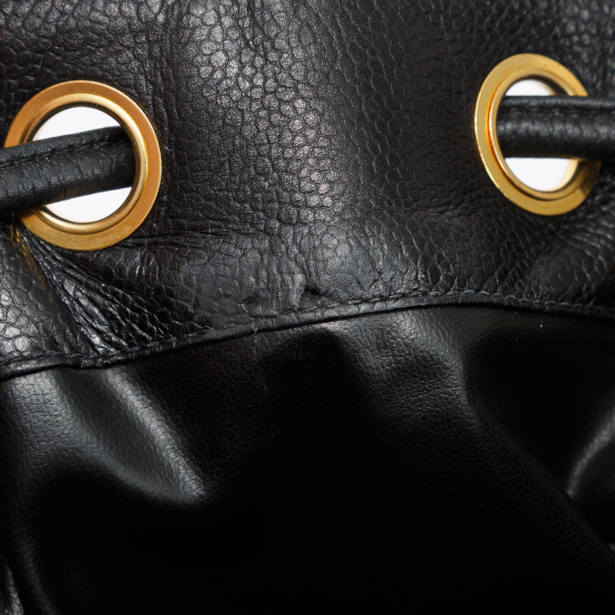 Chanel Vintage Large Caviar Leather Timeless Drawstring Sling Backpack