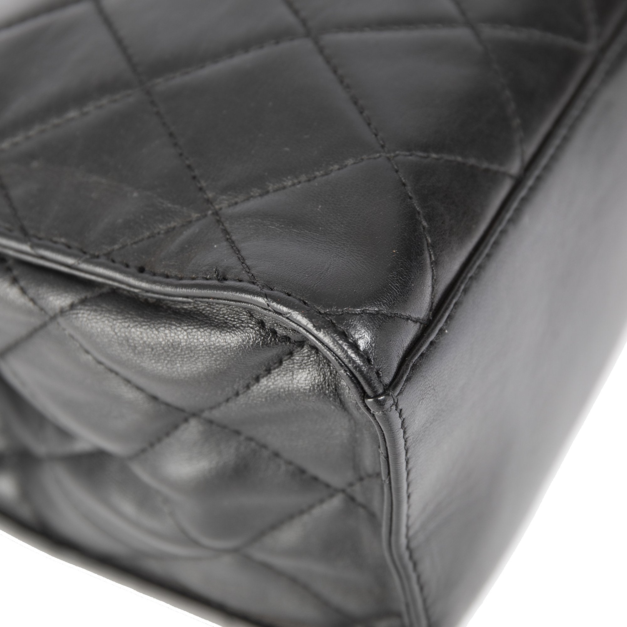 Chanel Vintage Quilted Leather CC Tote