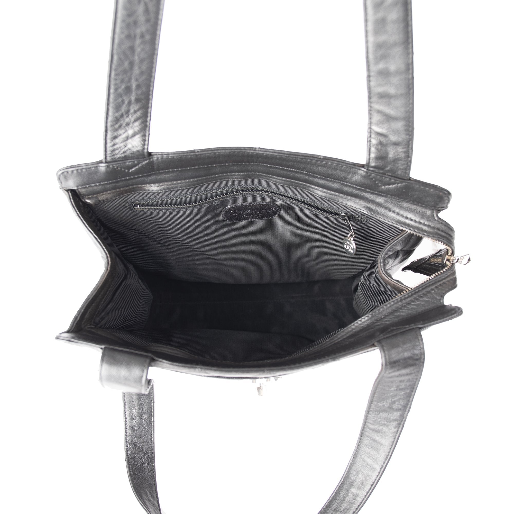 Chanel Vintage Quilted Leather CC Tote