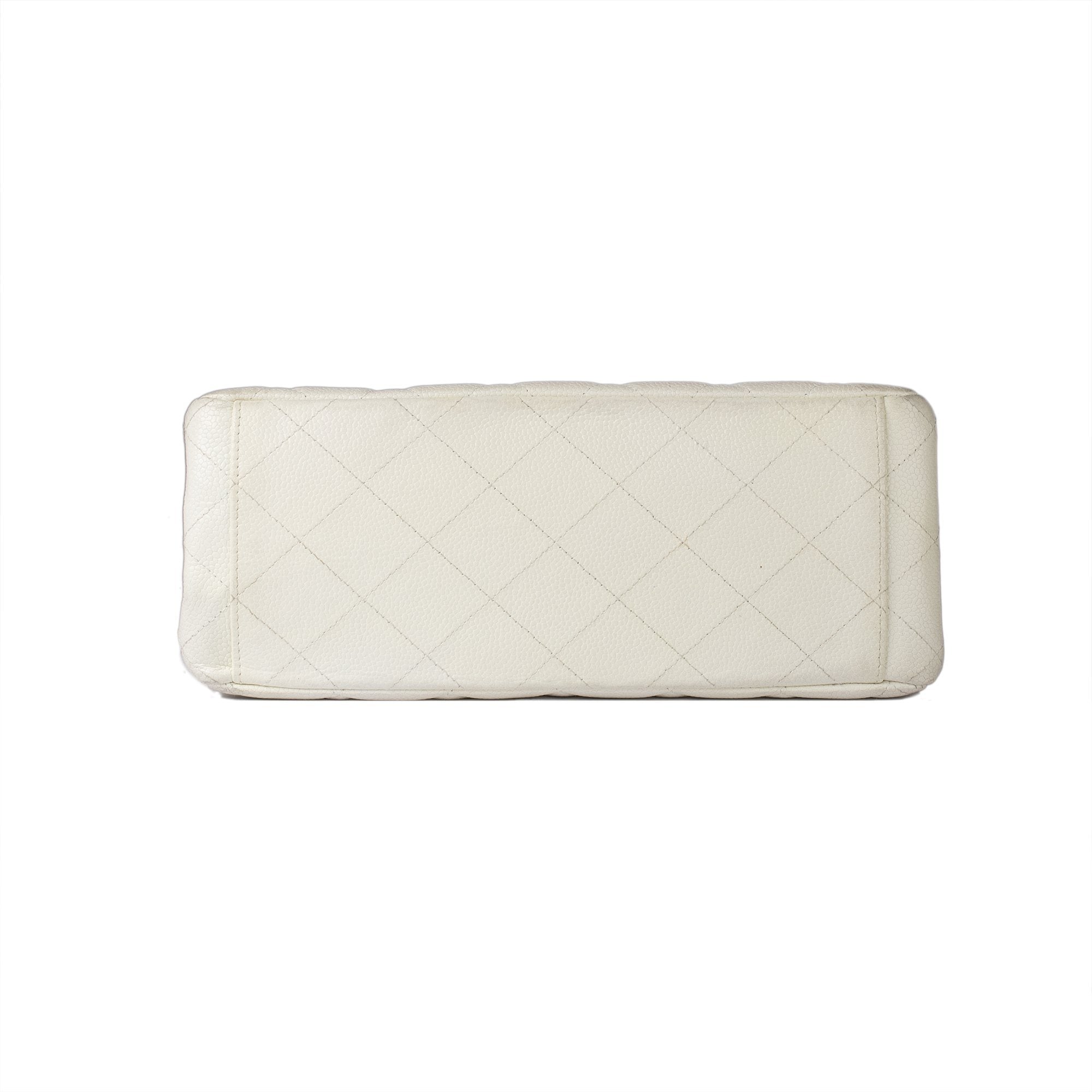 Chanel Vintage Small Quilted Caviar CC Flap Shoulder Bag