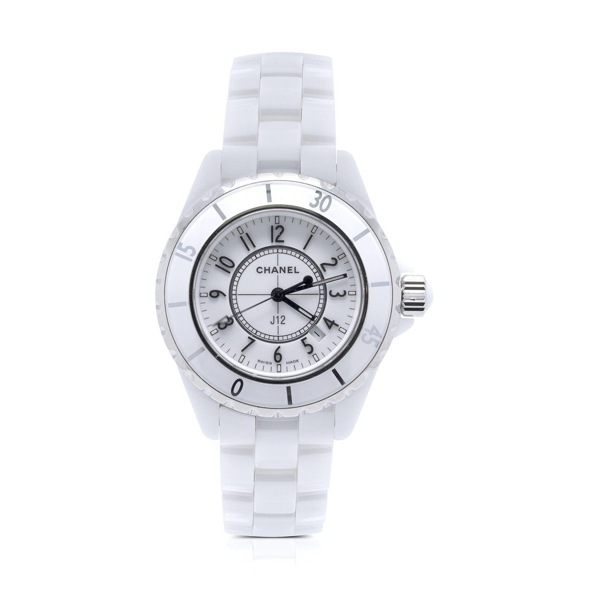 Chanel White Ceramic J12 Watch