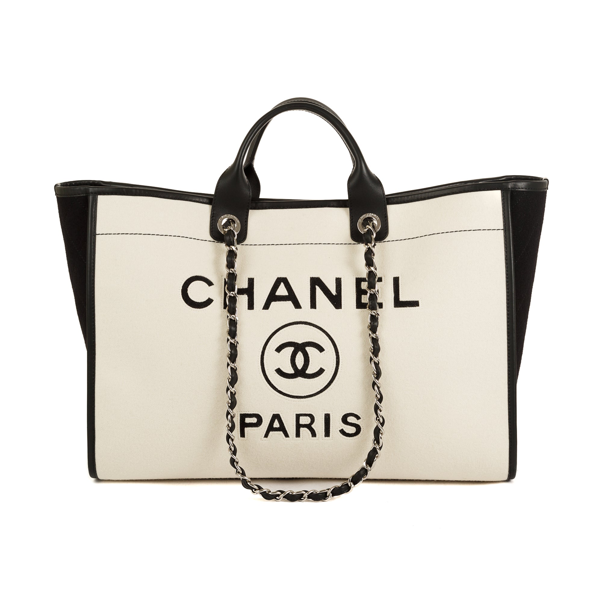 Chanel Wool Felt Large Deauville Tote