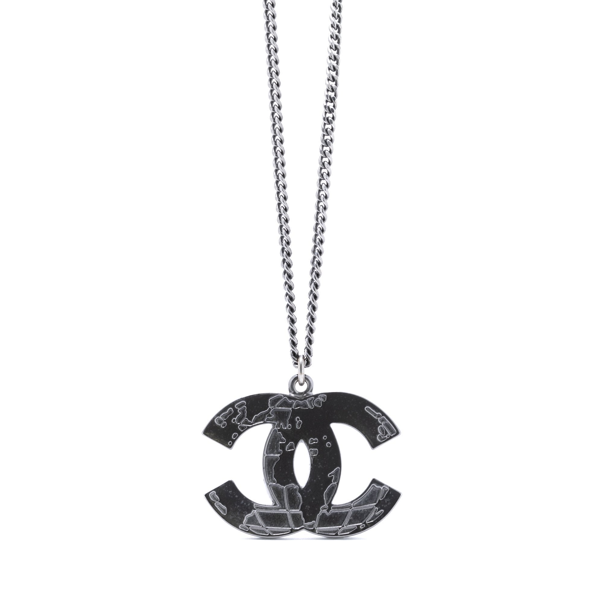 Chanel World Map CC Pendant Necklace