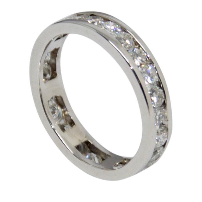 Channel-Set Diamond Eternity Band Ring