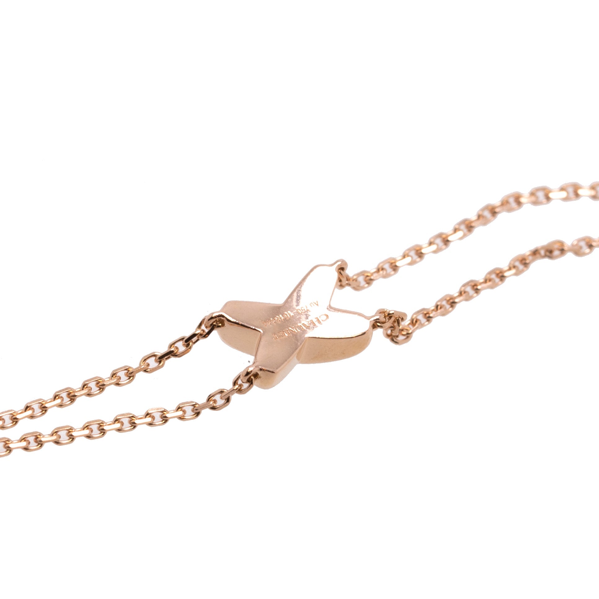 Chaumet 18k Rose Gold Diamond Jeux de Liens Bracelet w/ Box & Certificate