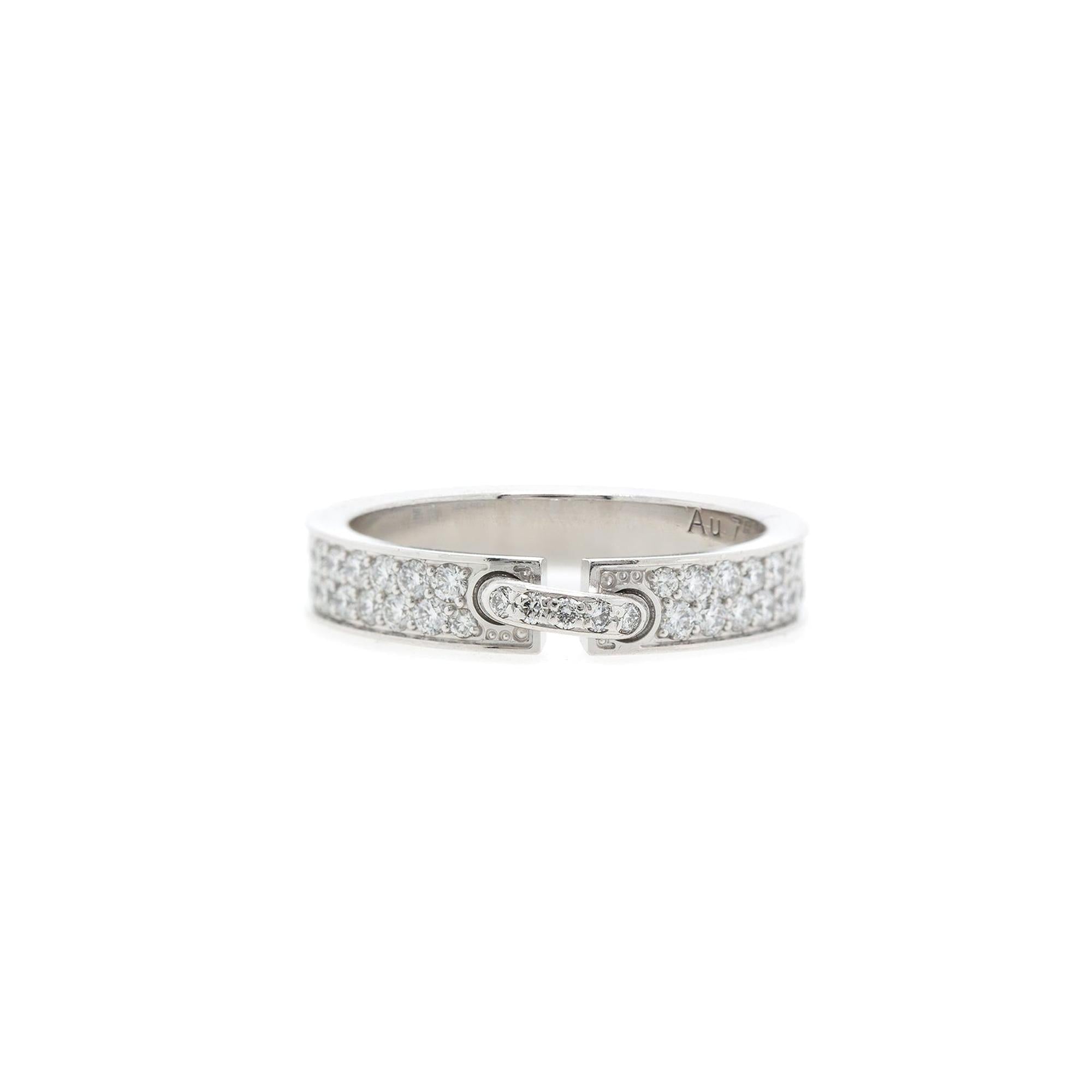 Chaumet 18k White Gold Liens Evidence Wedding Band Ring