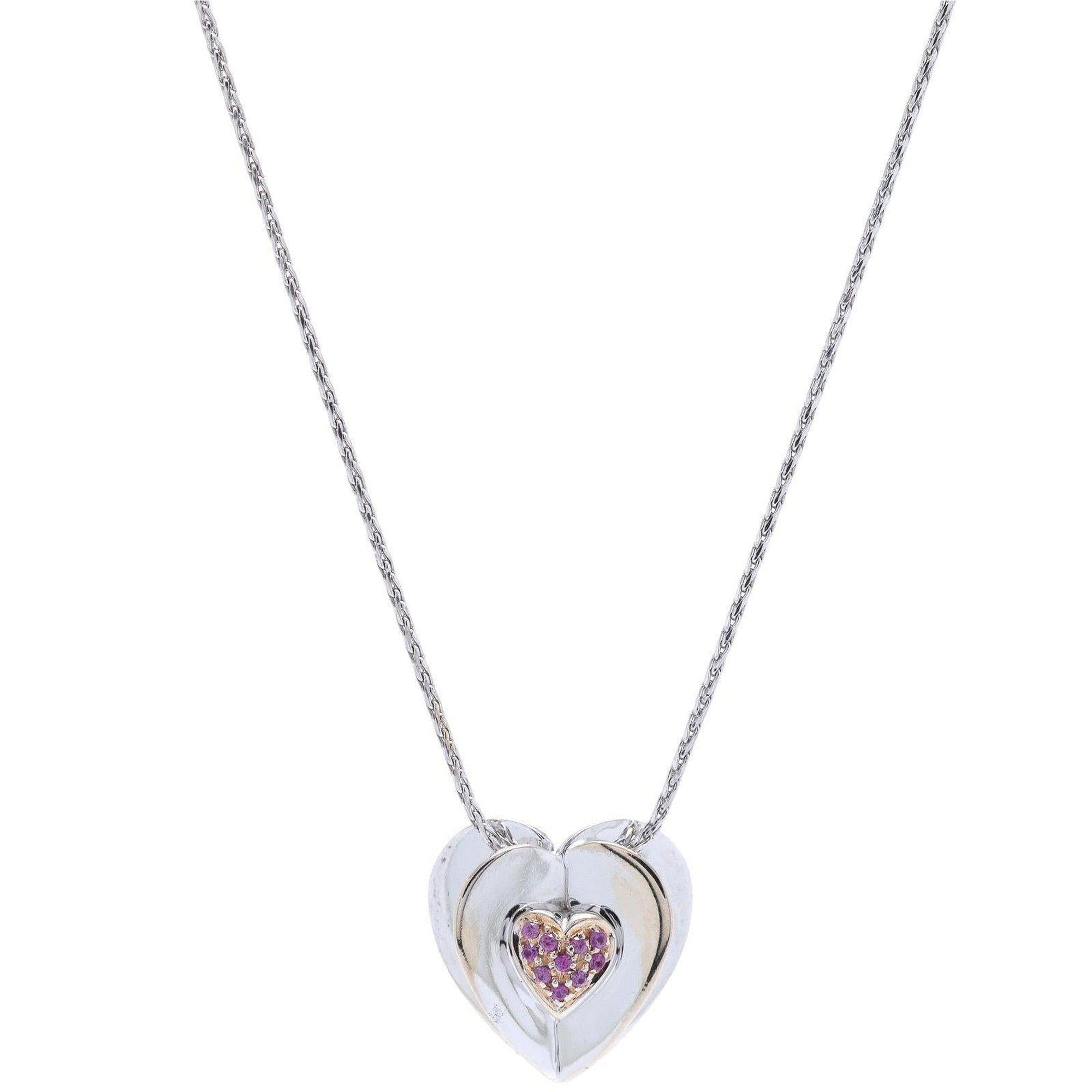 Chimento Heart Pendant Necklace with Rubies