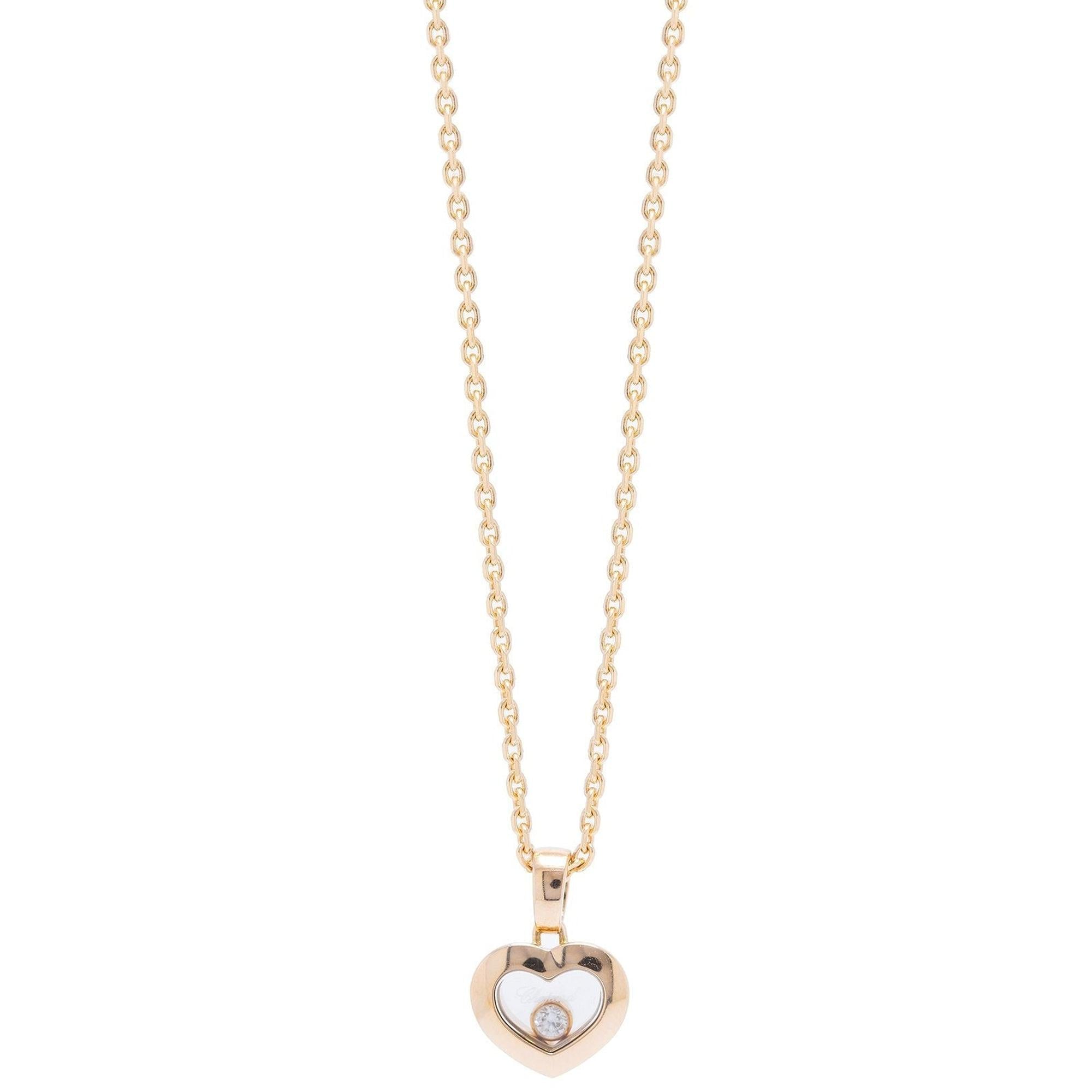 Chopard 18k Gold Happy Diamonds Icons Pendant Necklace