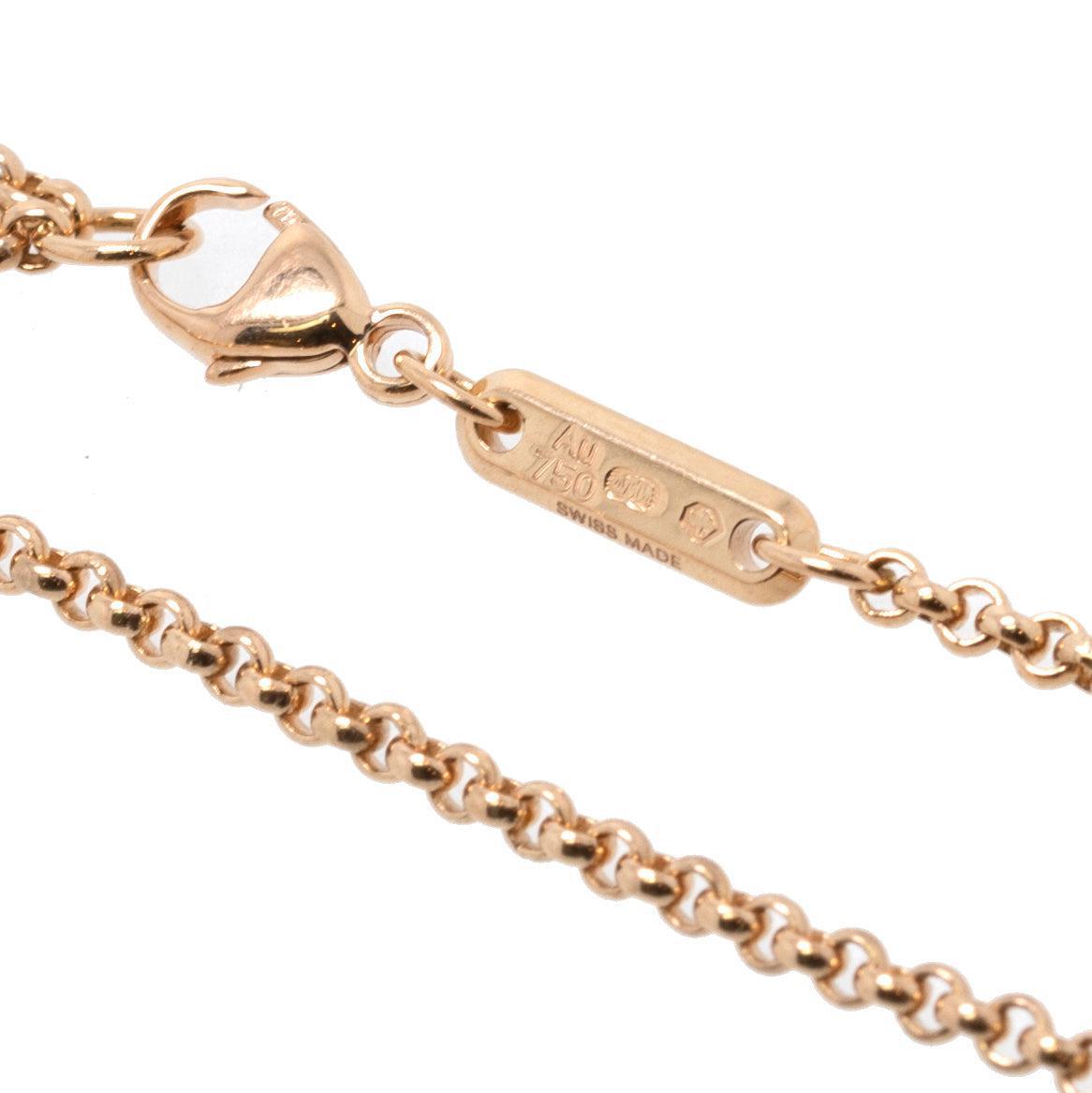Chopard 18k Rose Gold Happy Diamonds Good Luck Charms Bracelet