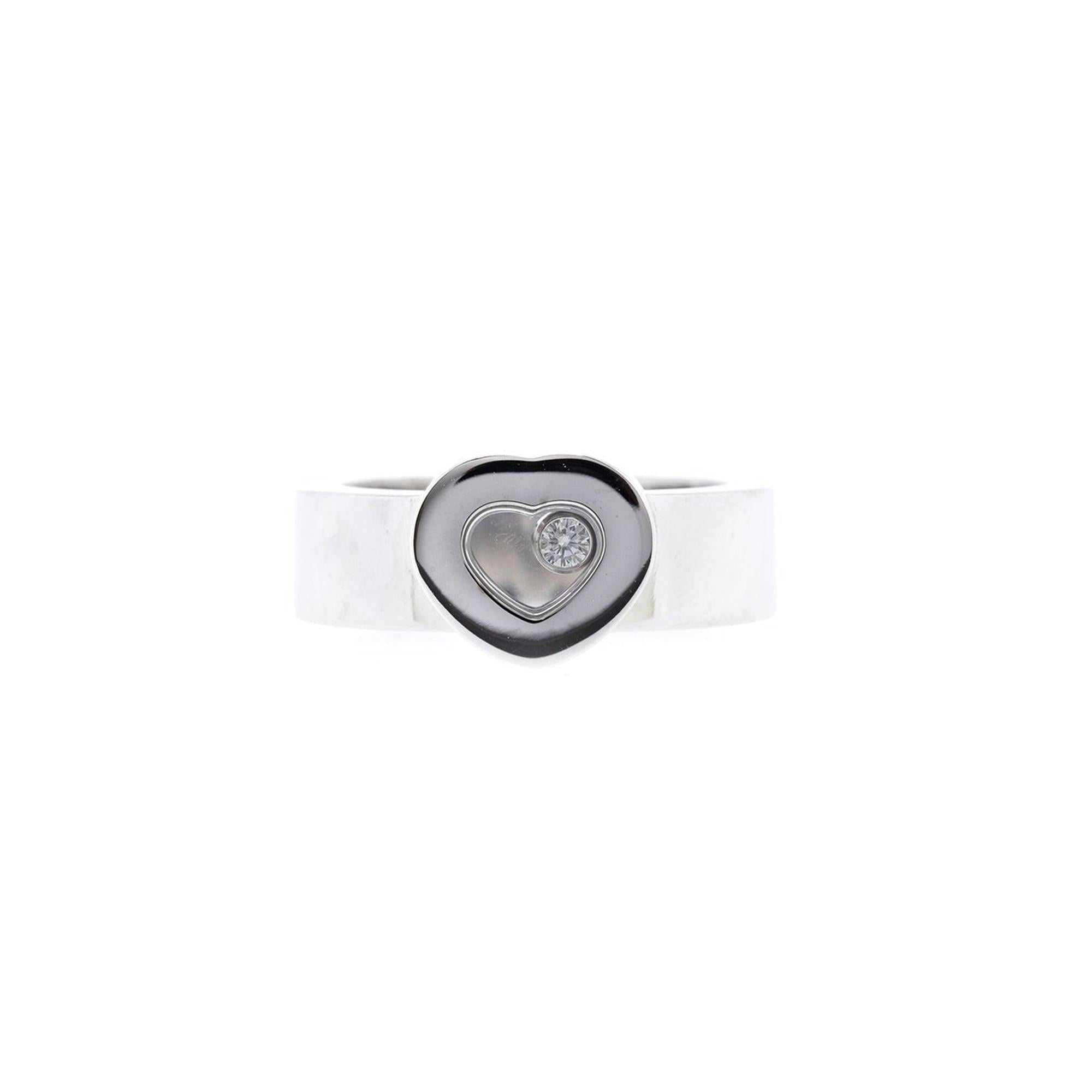 Chopard 18k White Gold Happy Diamonds Icons Heart Cocktail Ring