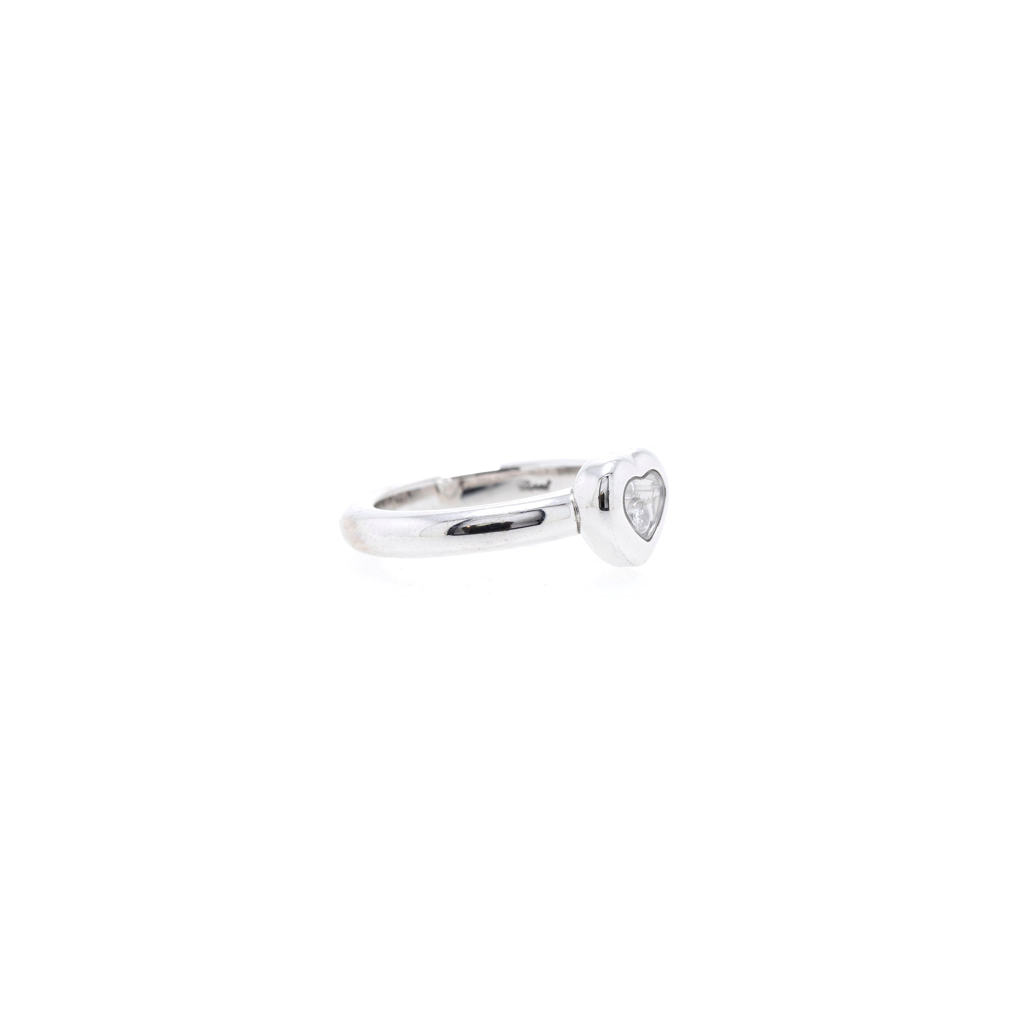Chopard 18k White Gold Happy Diamonds Icons Heart Ring w/ Box