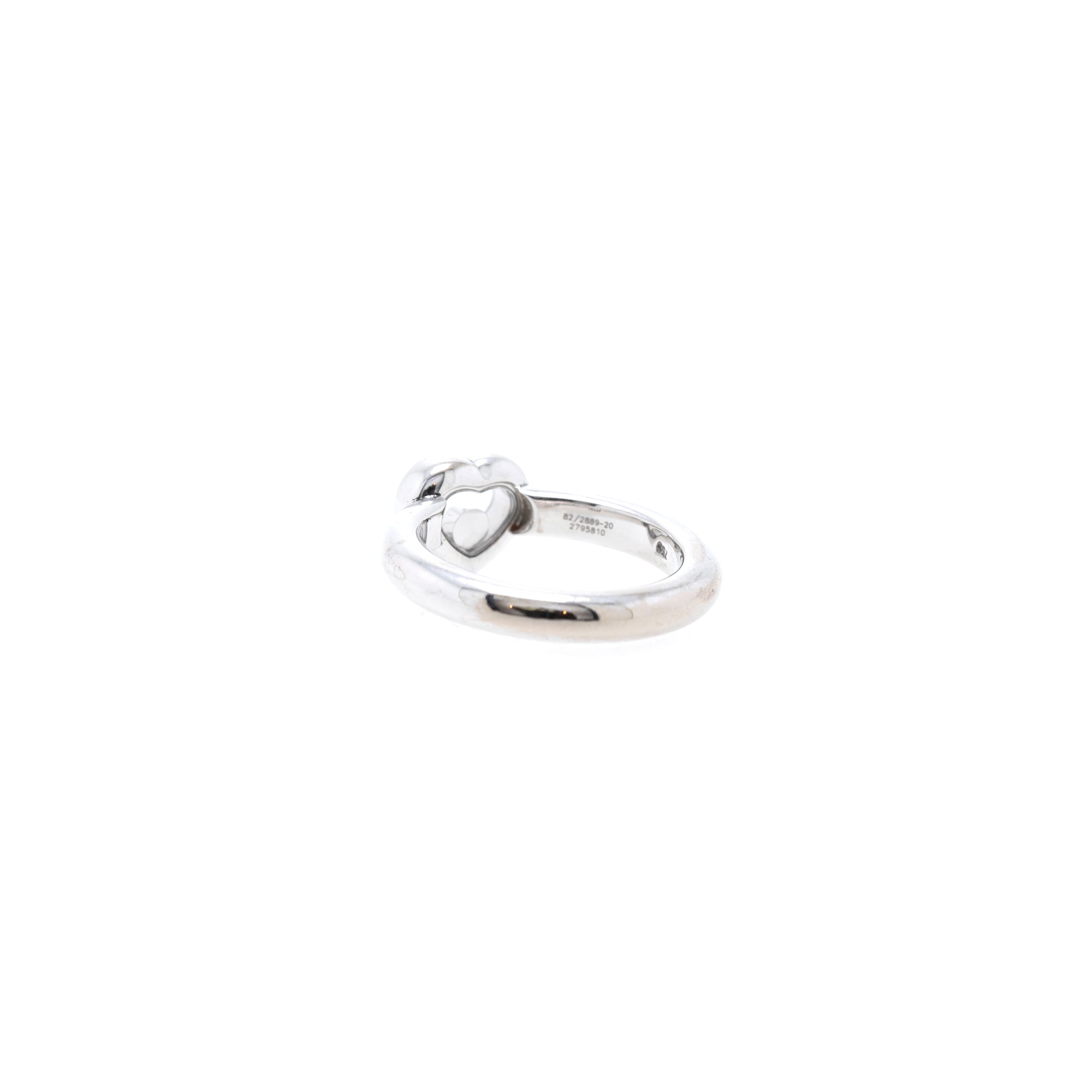 Chopard 18k White Gold Happy Diamonds Icons Heart Ring w/ Box