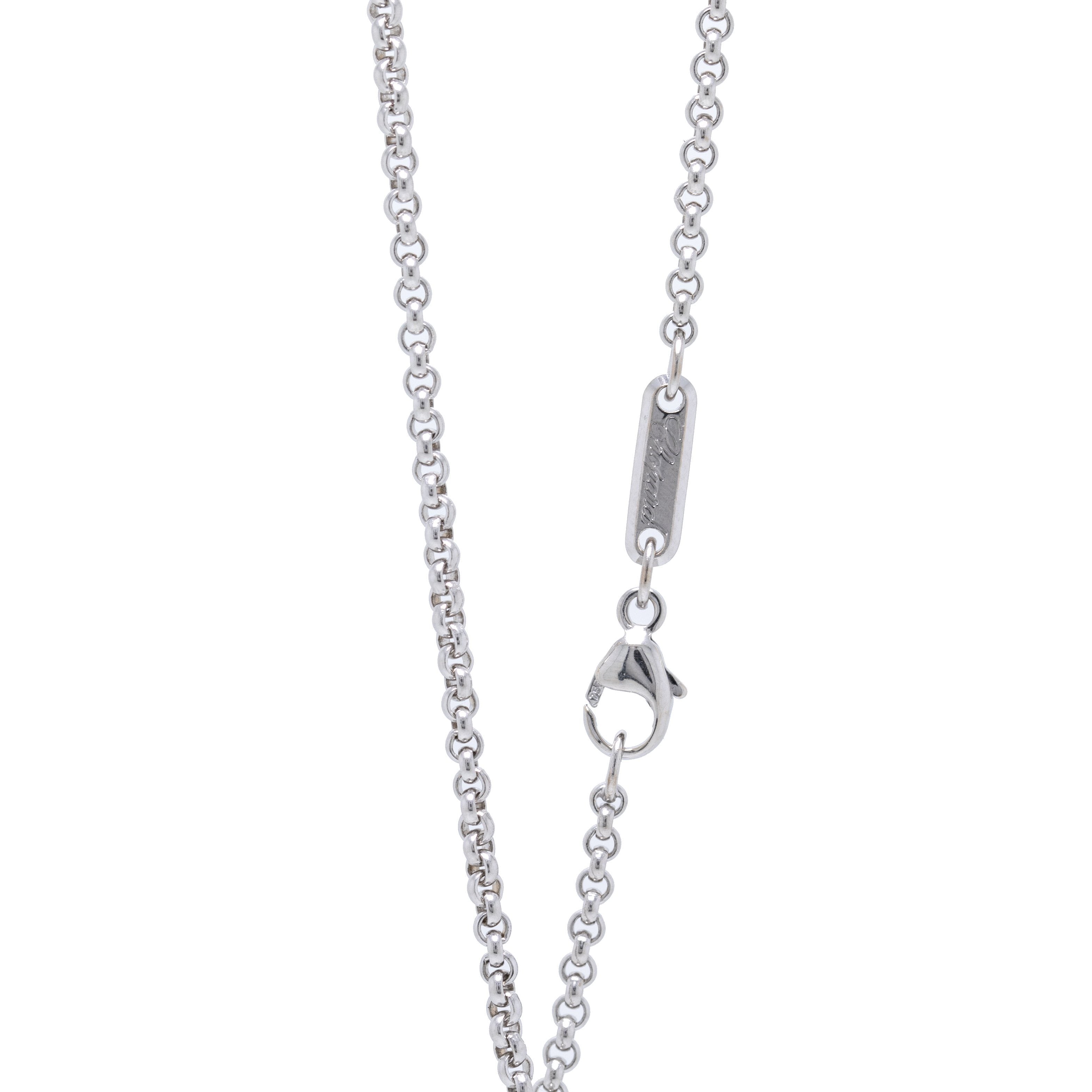 Chopard 18k White Gold Happy Diamonds Icons Pendant Necklace