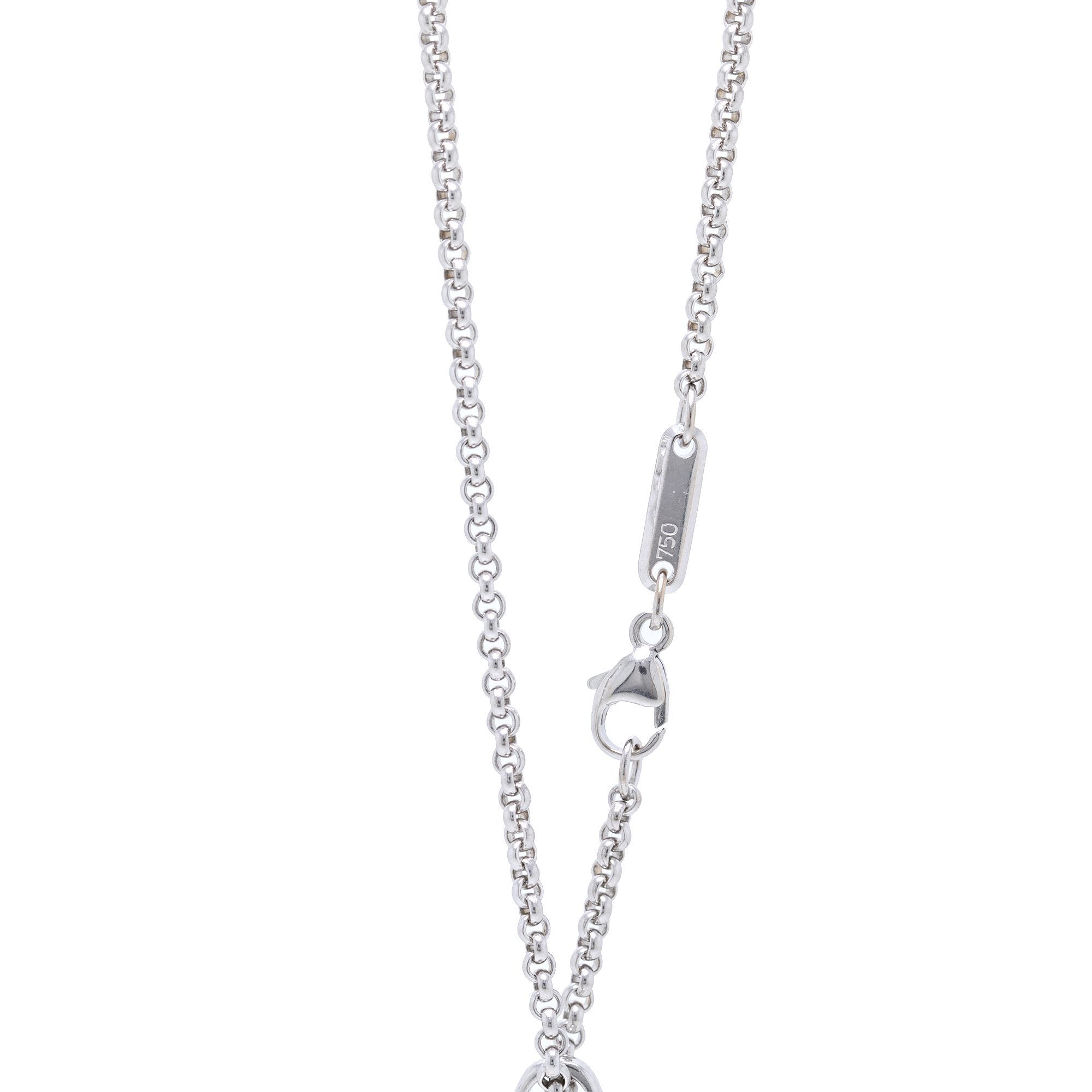 Chopard 18k White Gold Happy Diamonds Icons Pendant Necklace