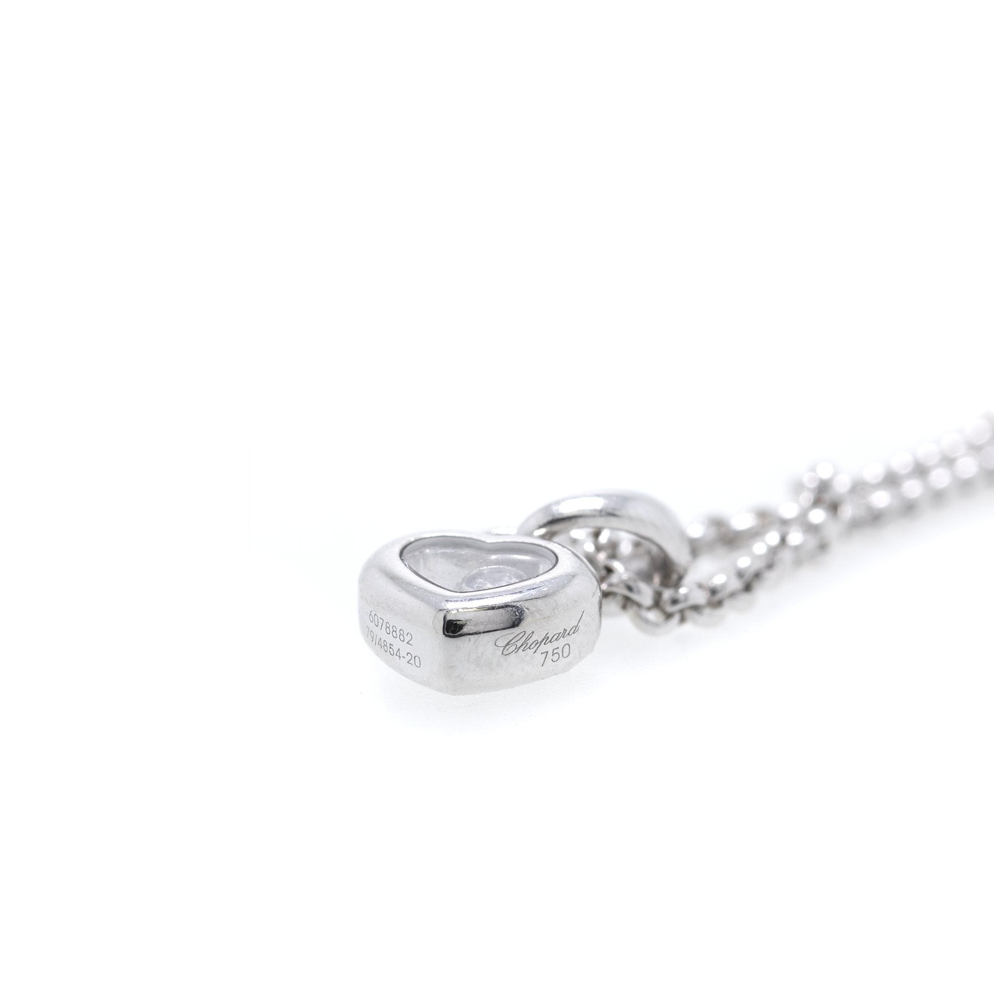 Chopard 18k White Gold Happy Diamonds Icons Pendant Necklace