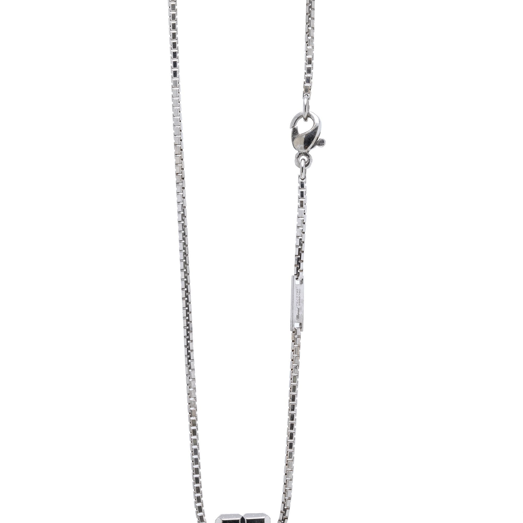 Chopard 18k White Gold Ice Cube Pendant Necklace with Diamonds