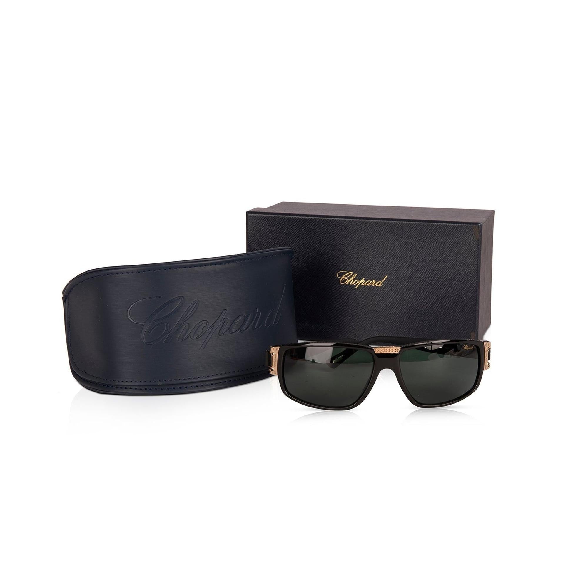 Chopard Black Racing Polarized Sunglasses w/ Box