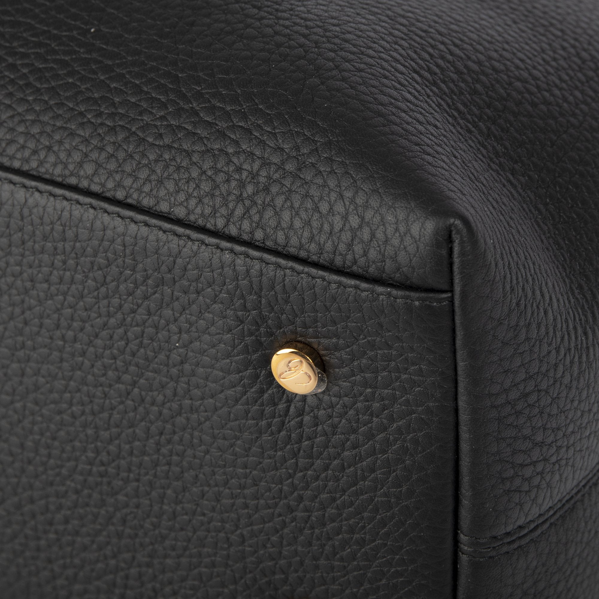 Chopard Black Shopper C Leather Tote w/ Authenticity Card