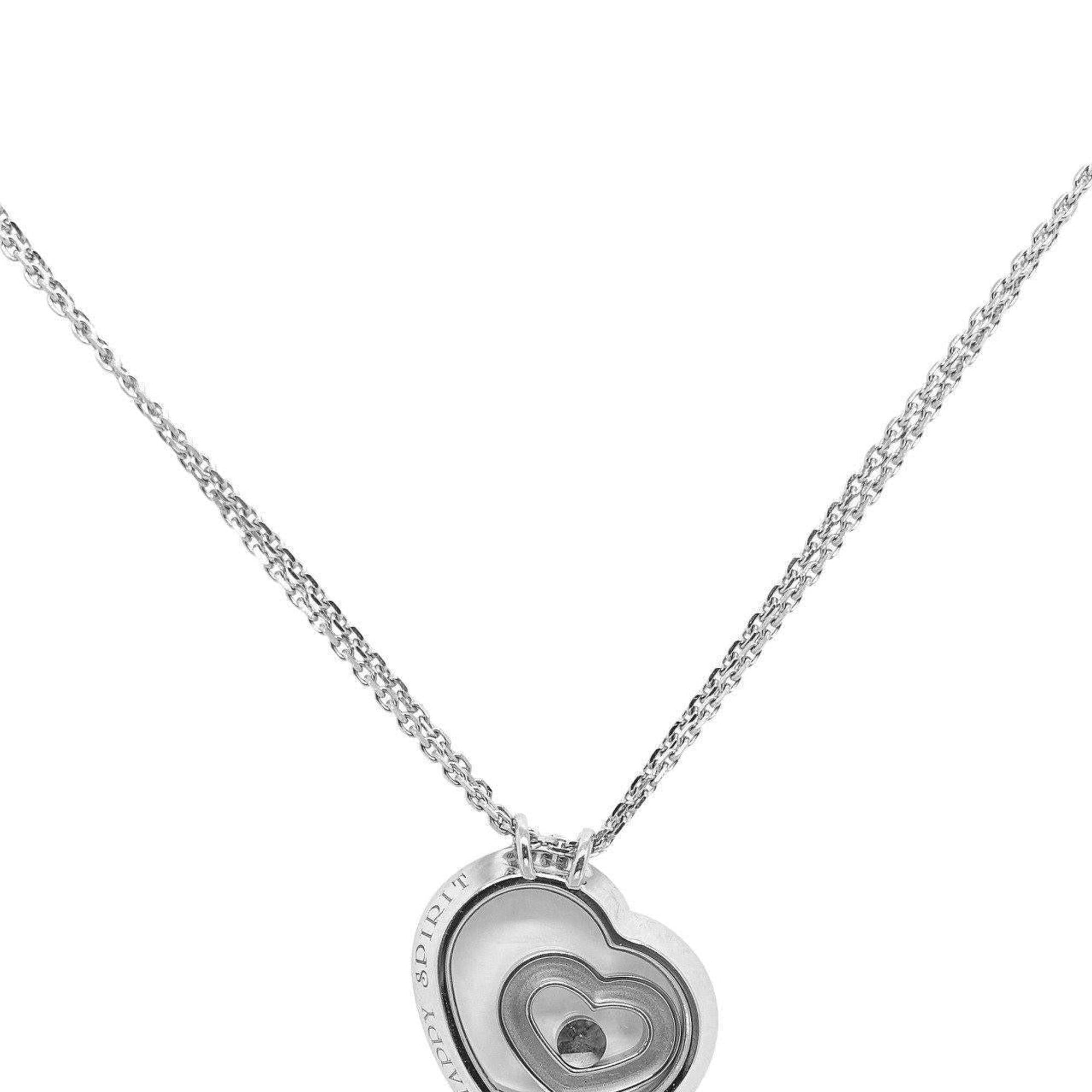 Chopard Happy Spirit Floating Diamond Heart Pendant Necklace