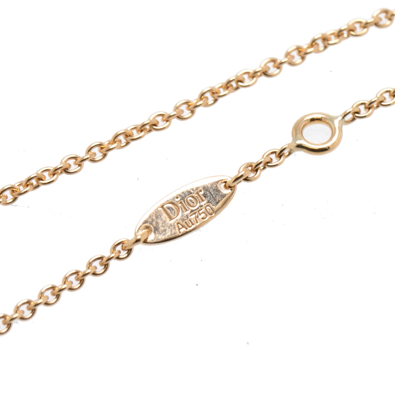 Christian Dior 18k Gold Diamond & Mother of Pearl Rose Des Vents Bracelet w/ Box & Certificate