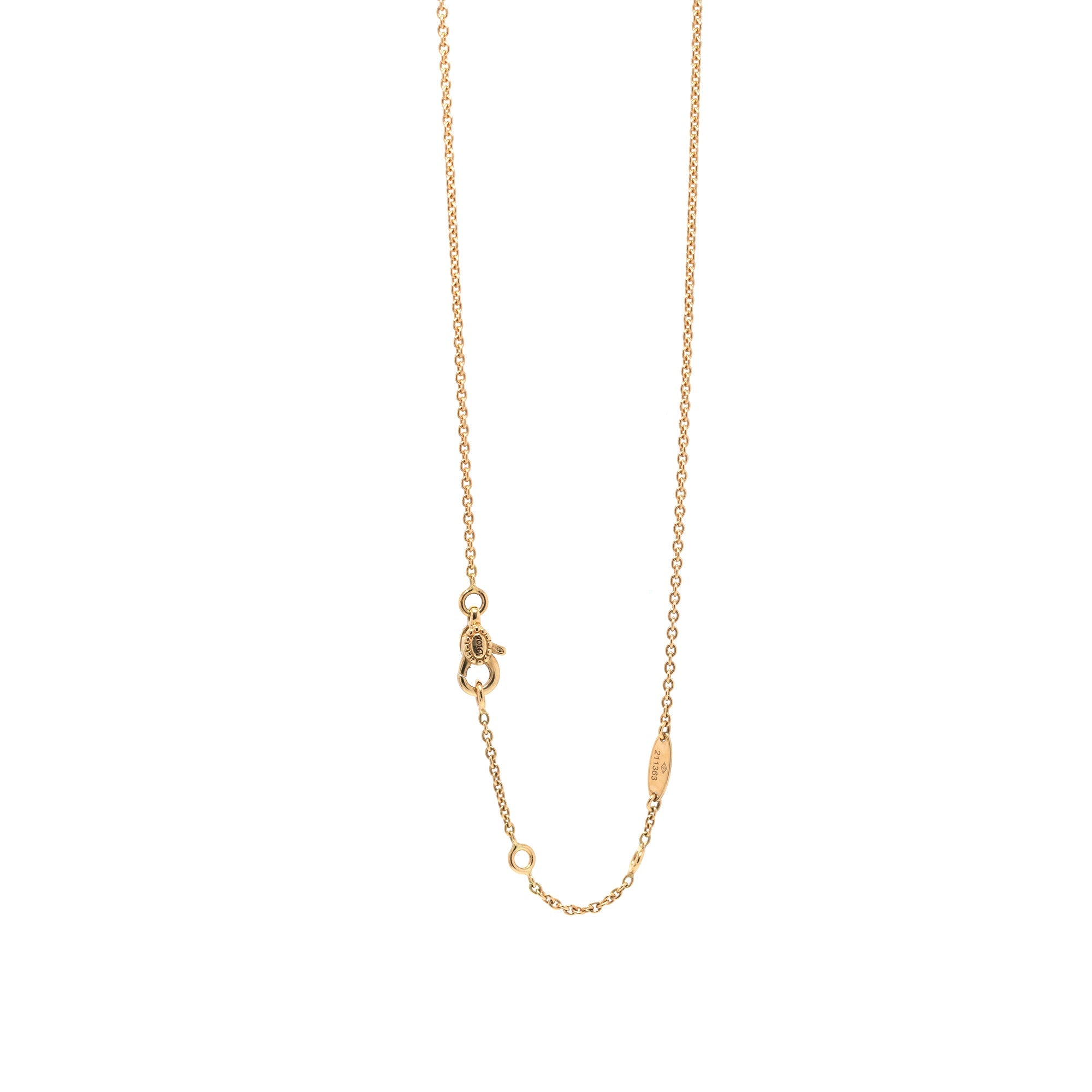 Christian Dior 18k Gold Diamond Rose Des Vents Pendant Necklace w/ Box & Certificate