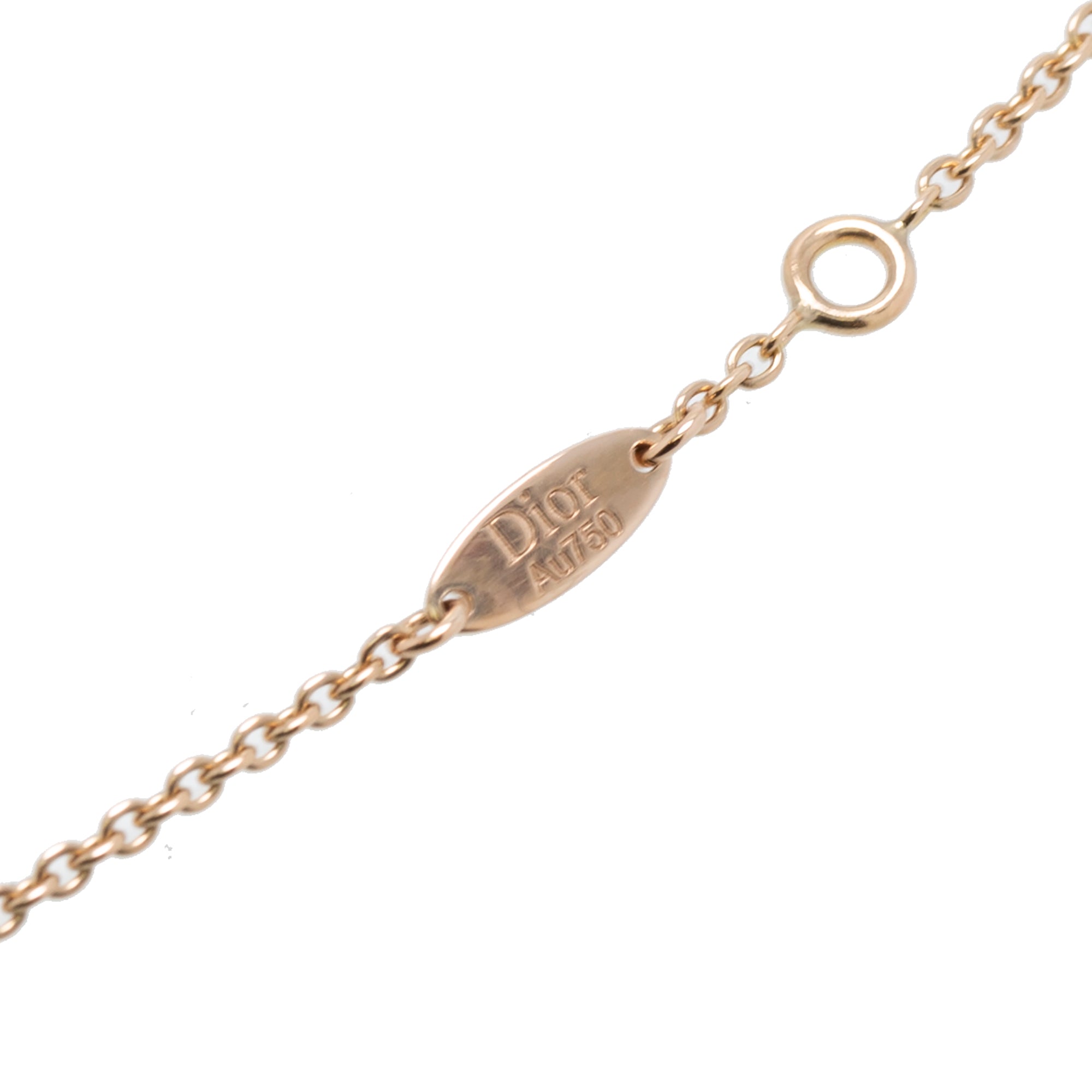 Christian Dior 18k Rose Gold Rose Des Vents Bracelet with Pink Opal & Diamond