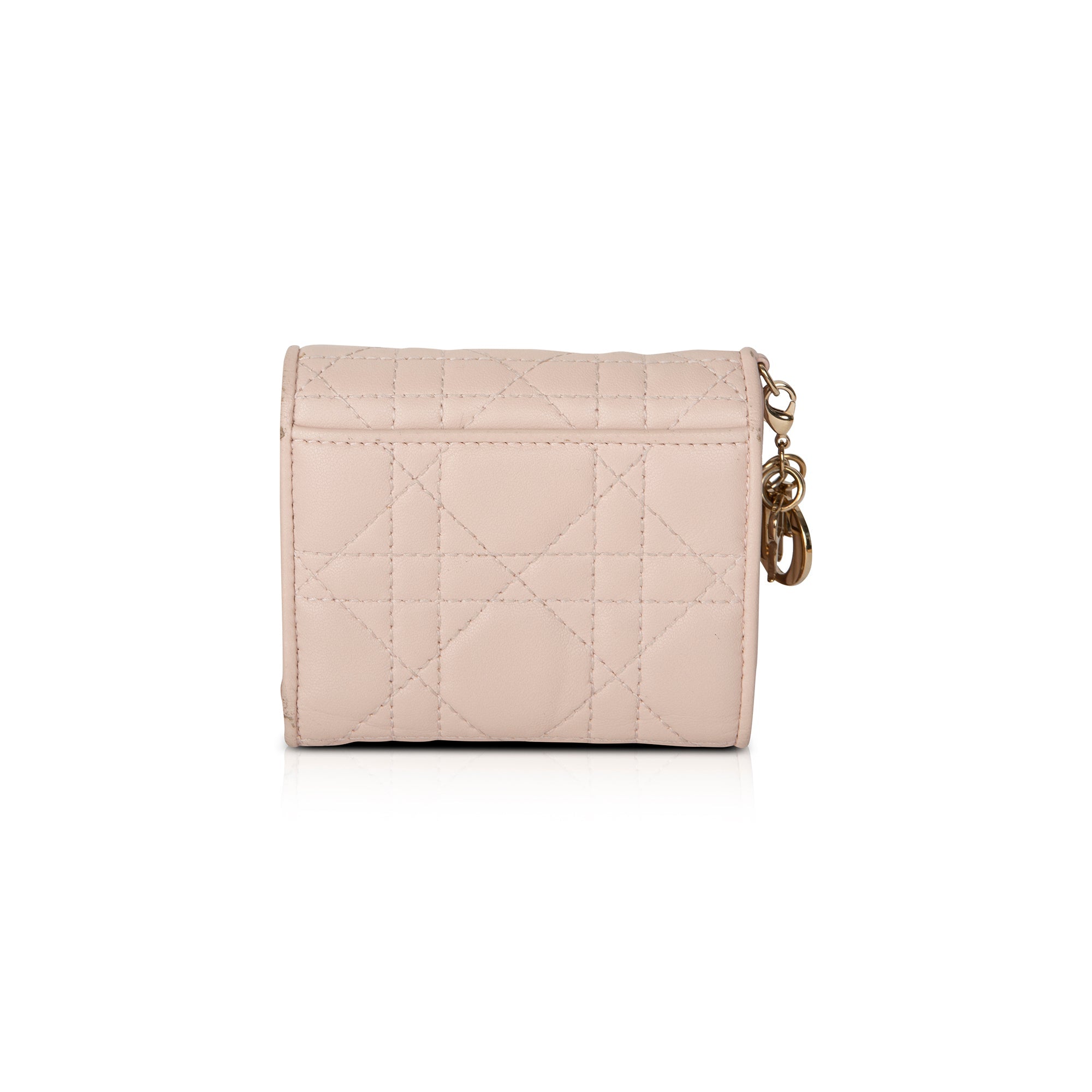 Christian Dior 2020 Cannage Lambskin Lady Dior Lotus Wallet