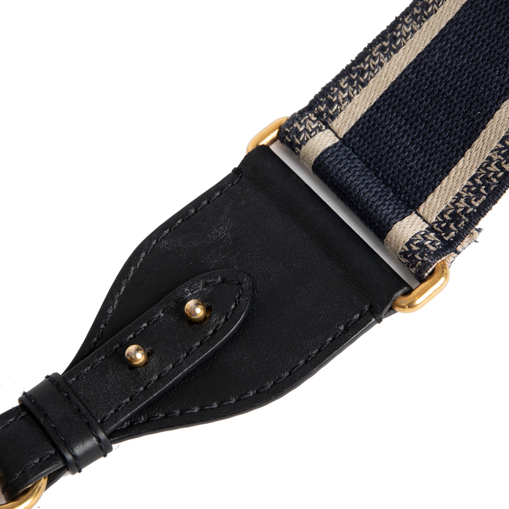 Christian Dior 2020 Embroidery Oblique Saddle Bag w/ Shoulder Strap