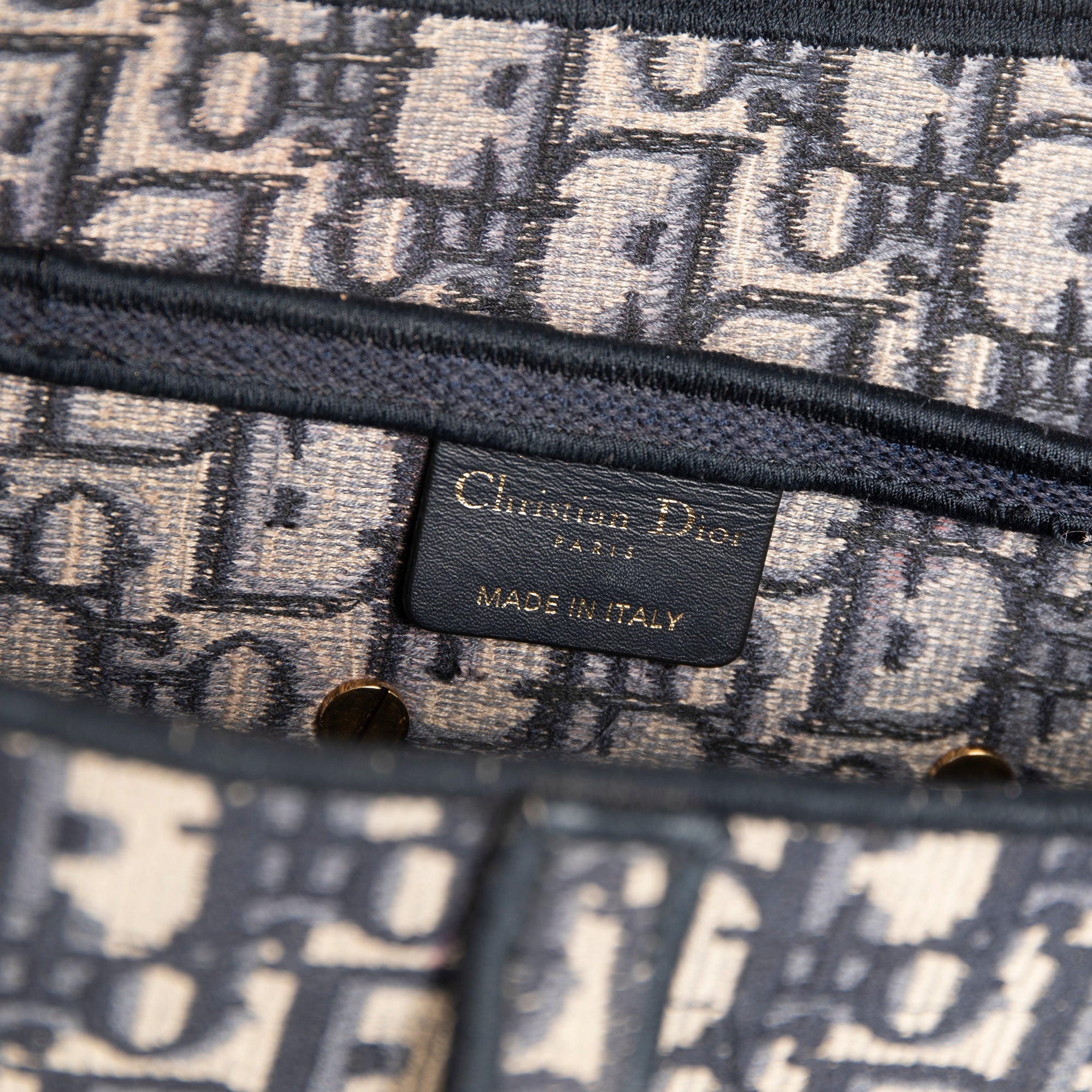 Christian Dior 2020 Embroidery Oblique Saddle Bag w/ Shoulder Strap