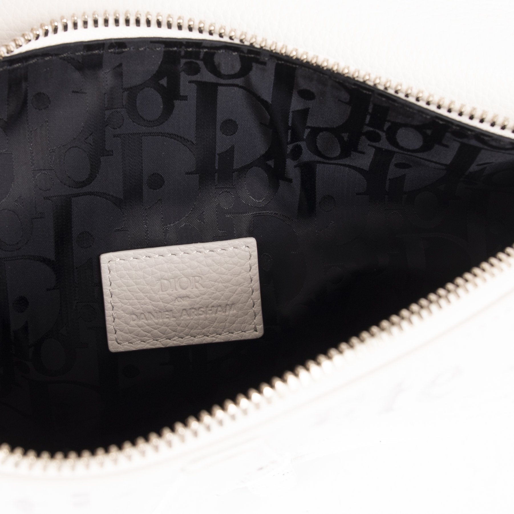 Christian Dior 2020 Newspaper Print Saddle Bag w/ Receipt