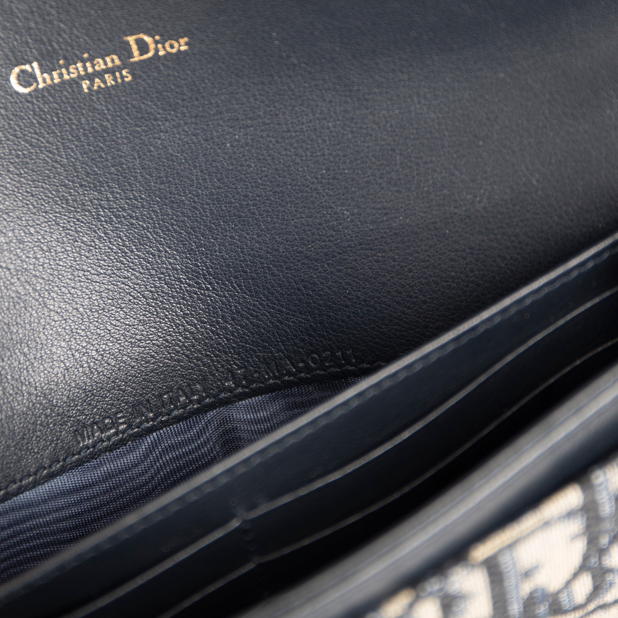 Christian Dior 2021 Oblique Saddle Wallet on Chain w/ Box