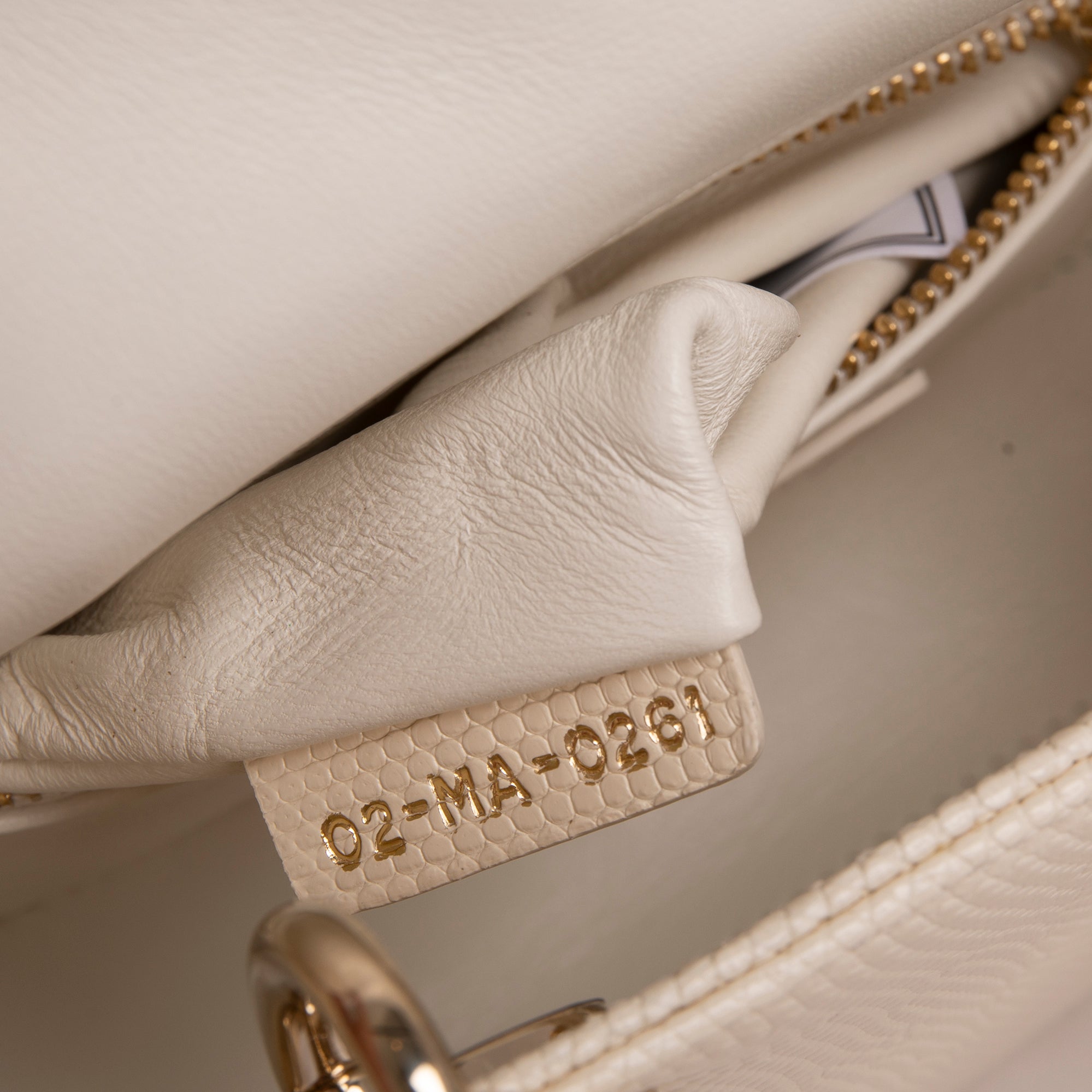 Christian Dior 2021 White Lizard Mini Lady Dior Bag w/ Box