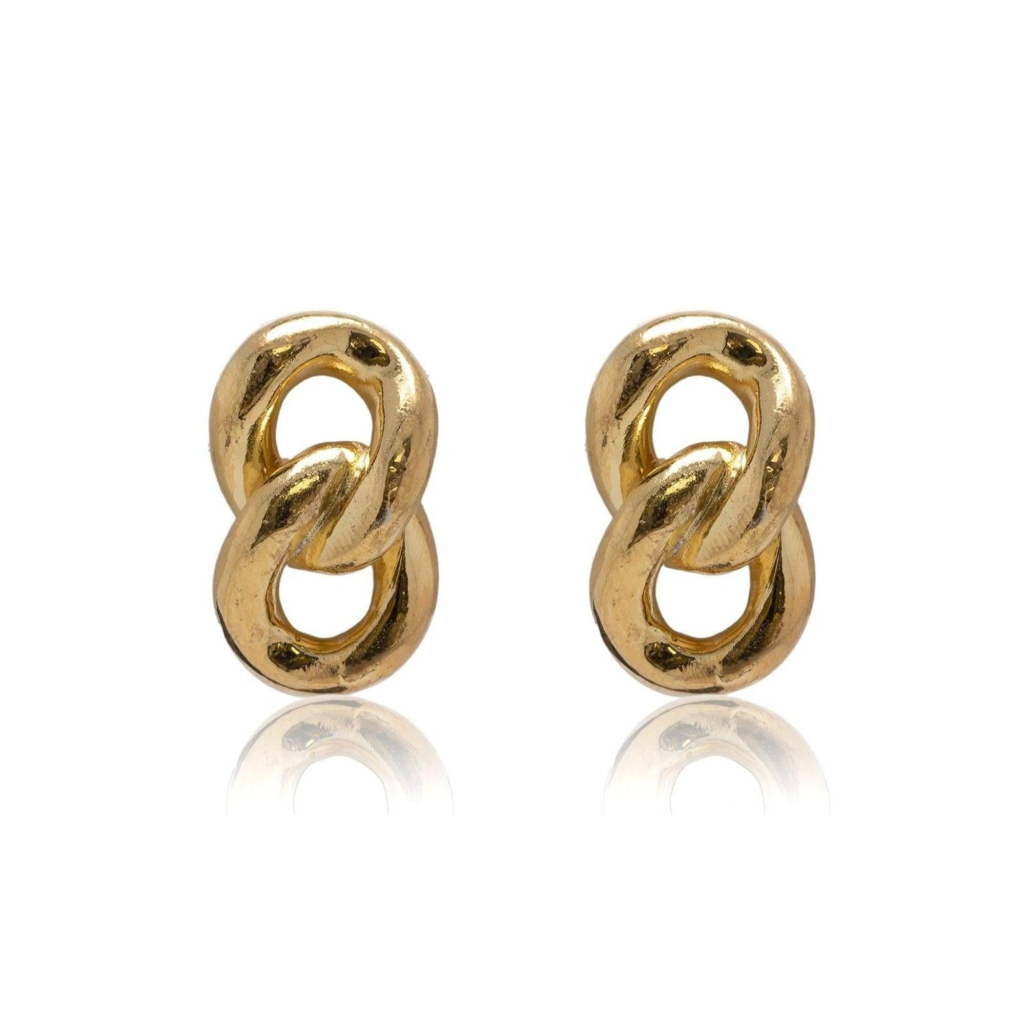 Christian Dior Chain Link Clip-On Earrings