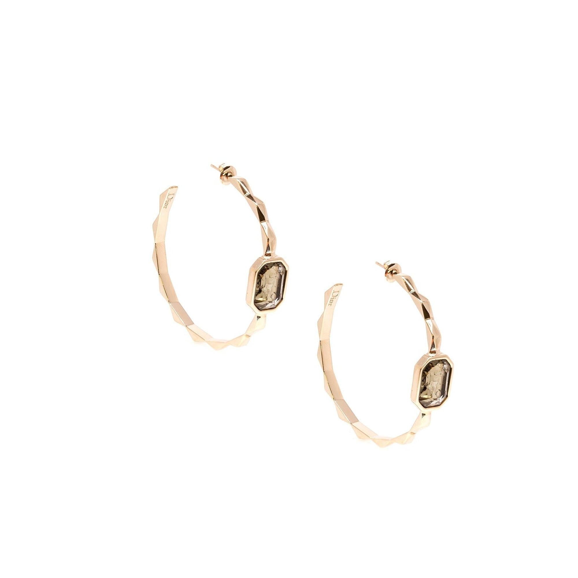 Christian Dior Crystal Hoop Earrings