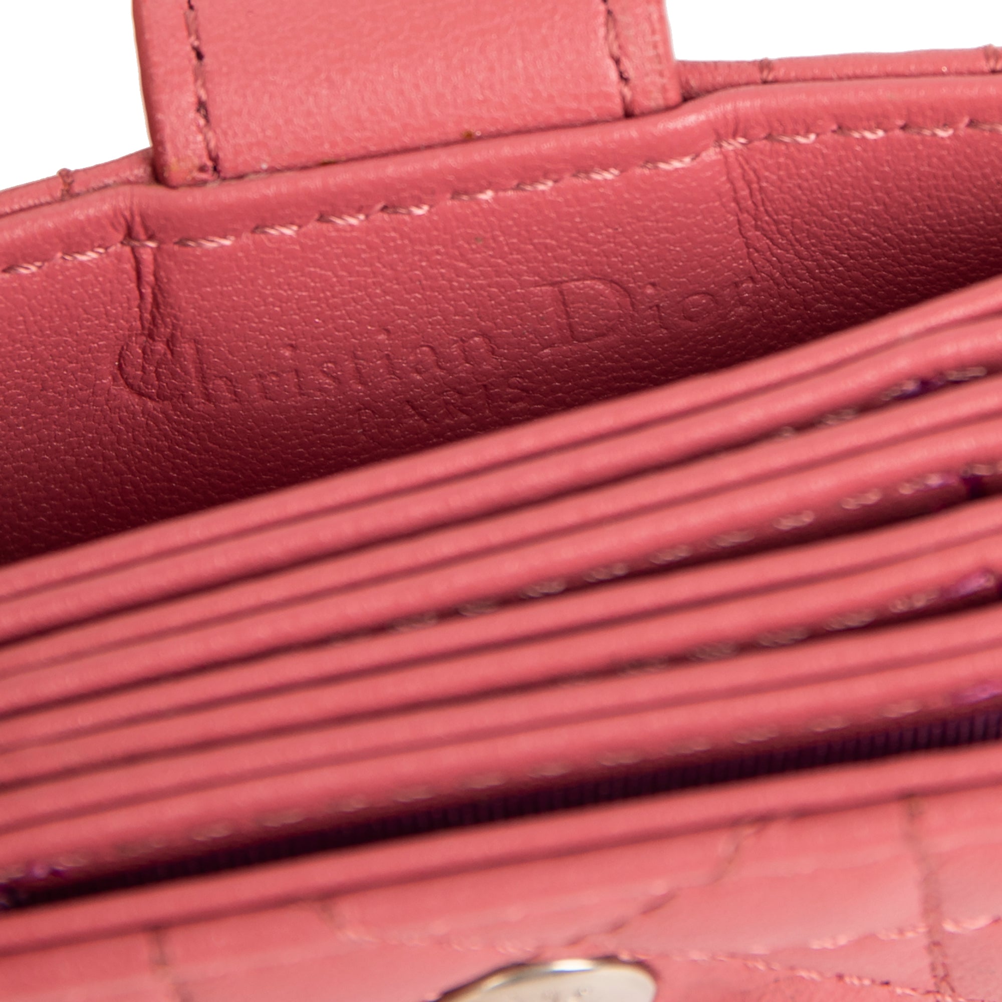 Christian Dior Lady Dior 5-Gusset Card Holder w/ Receipt