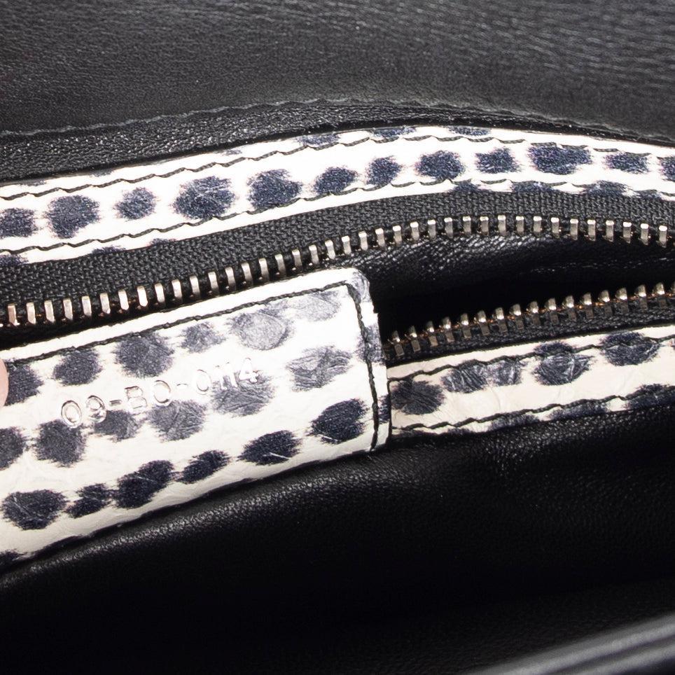 Christian Dior Large Python-Trimmed Diorling Bag