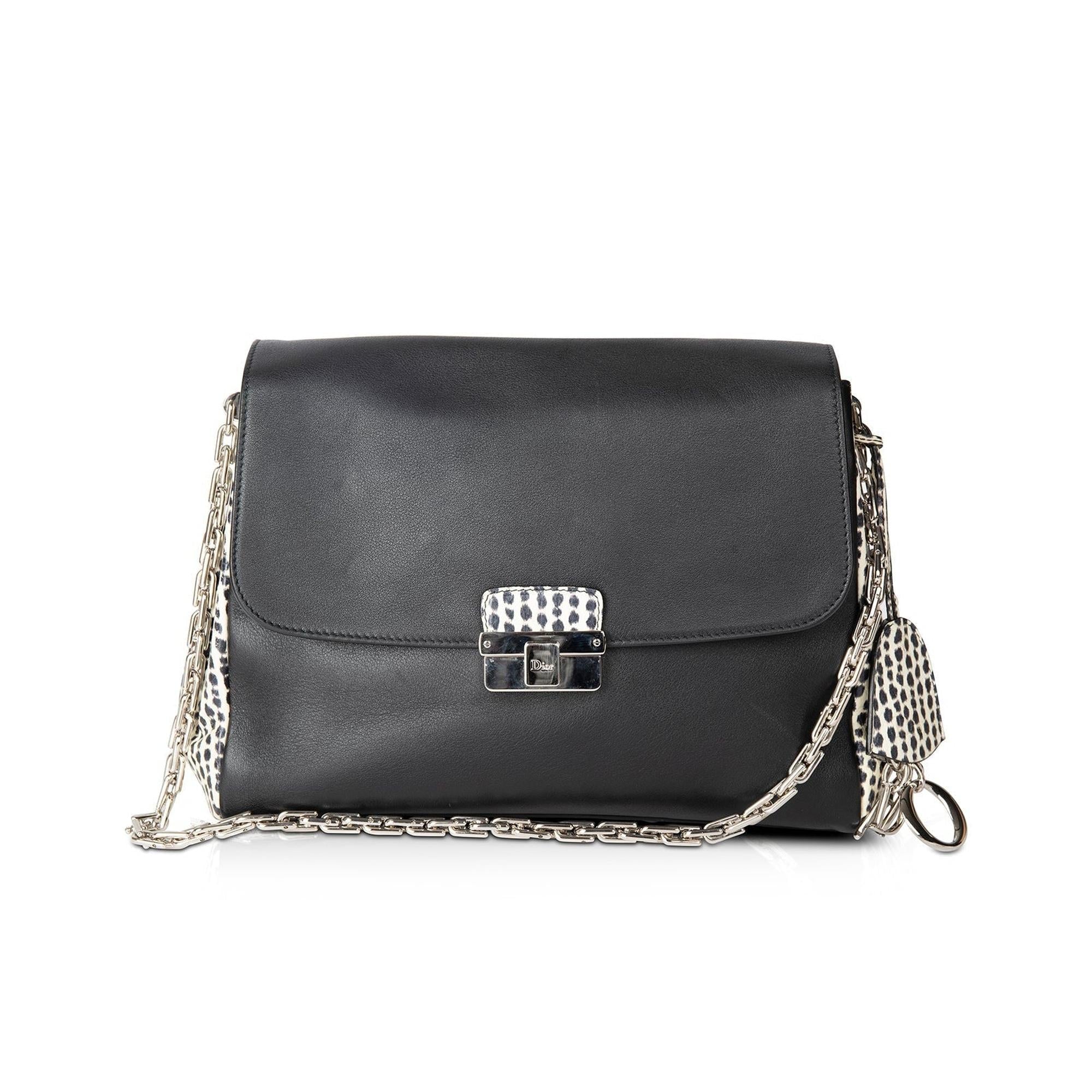 Christian Dior Large Python-Trimmed Diorling Bag