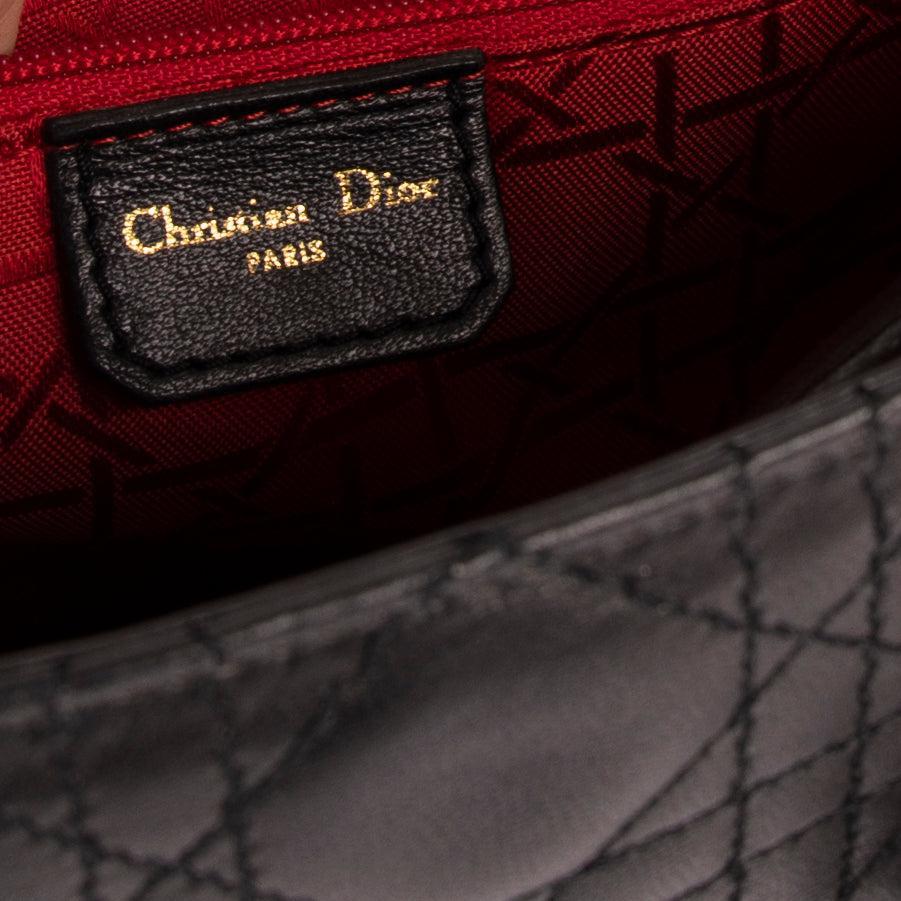 Christian Dior Medium Cannage Lambskin Lady Dior Bag w/ Strap