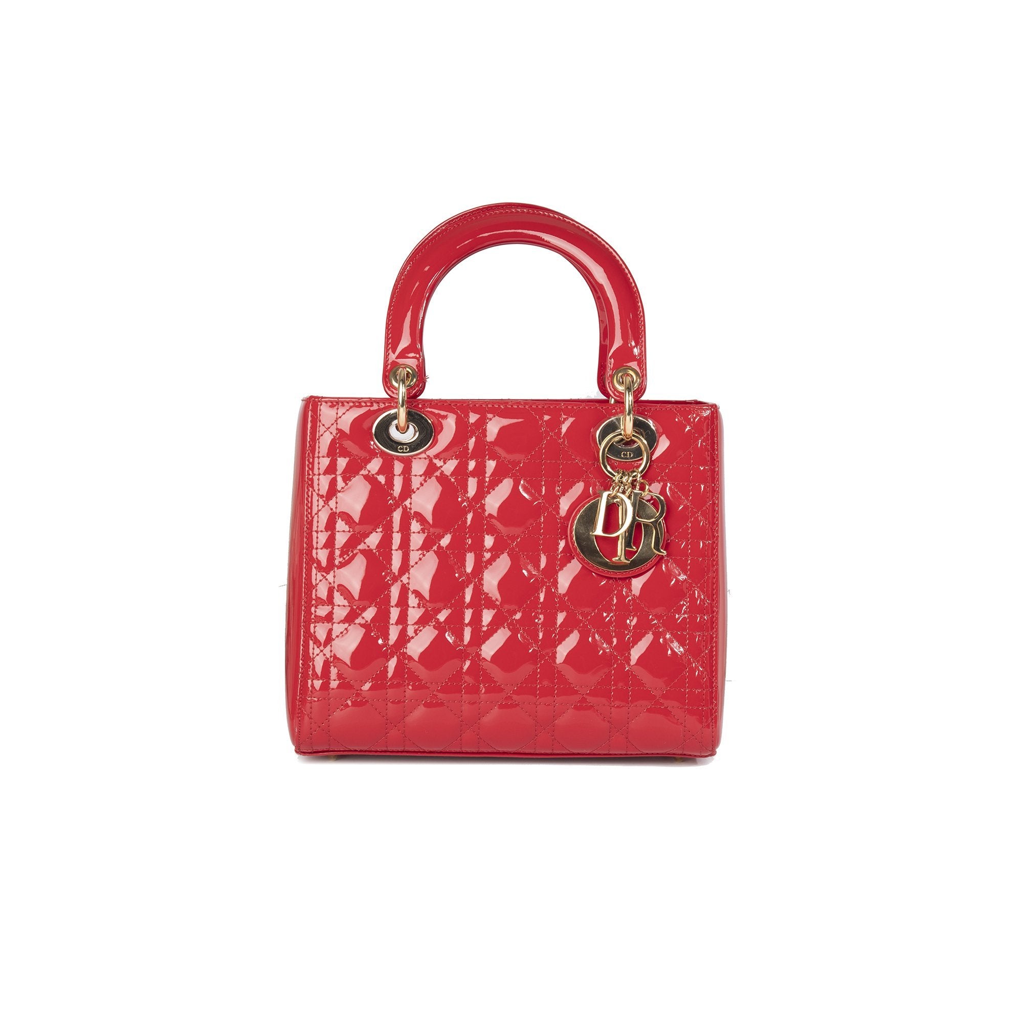 Christian Dior Patent Leather Medium Lady Dior Bag