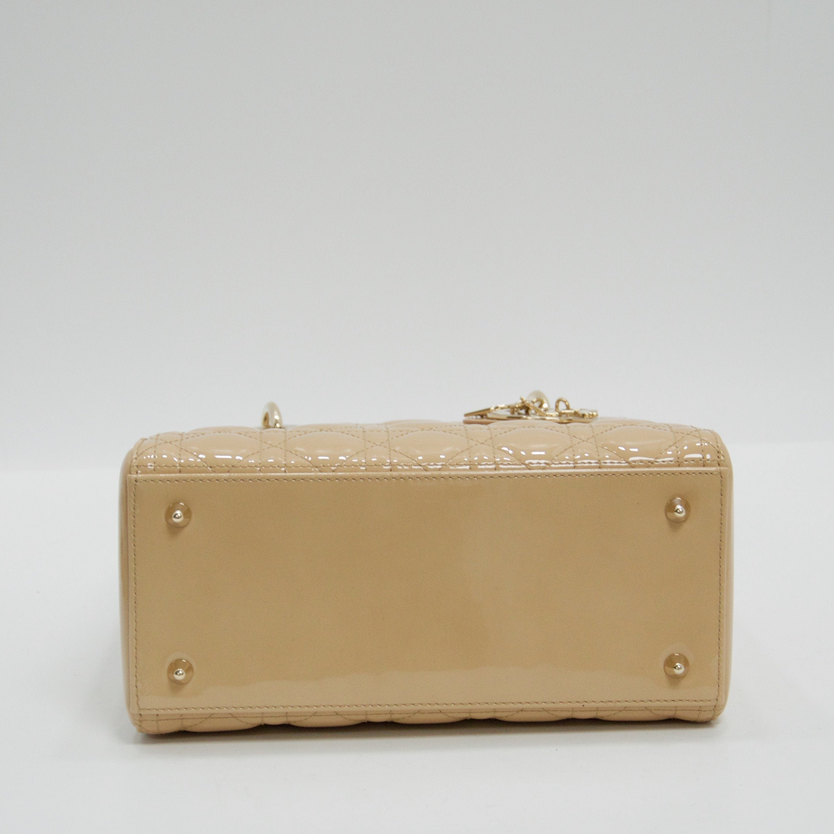 Christian Dior Patent Leather Medium Lady Dior Bag