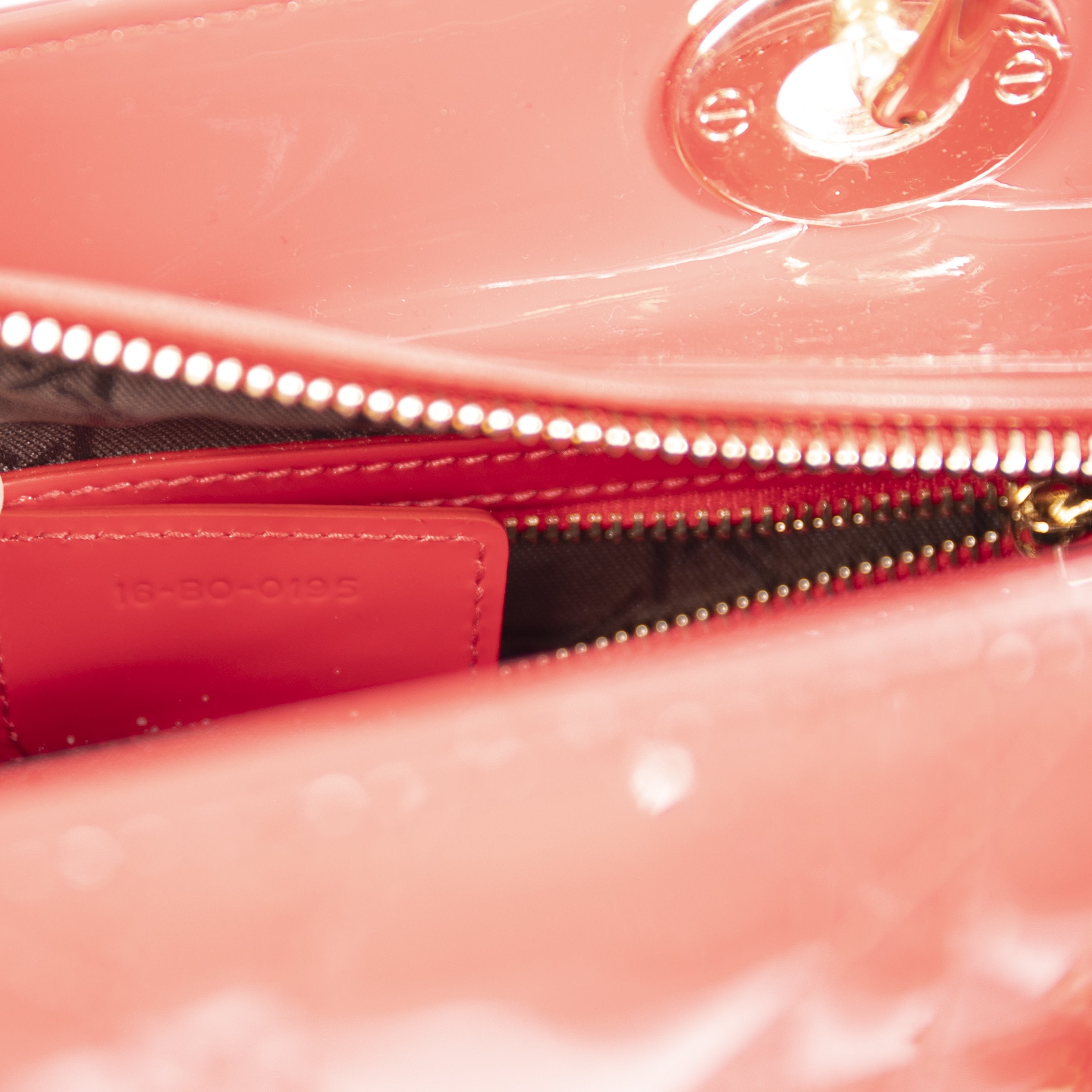 Christian Dior Patent Leather Medium Lady Dior Bag