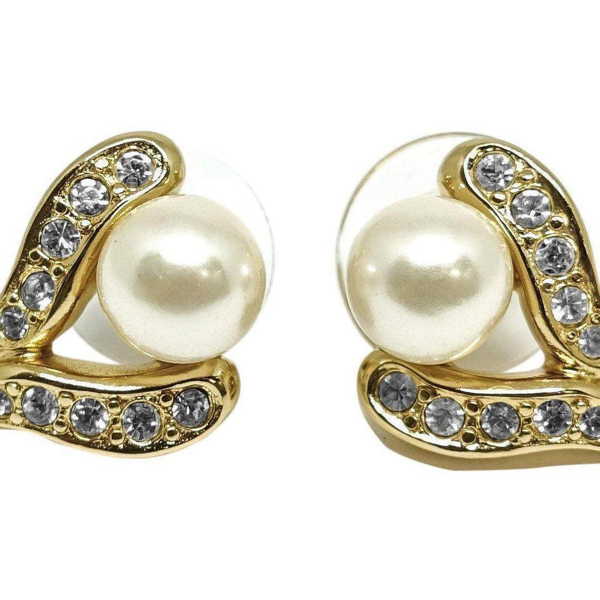 Christian Dior Pearl and Crystal Earrings