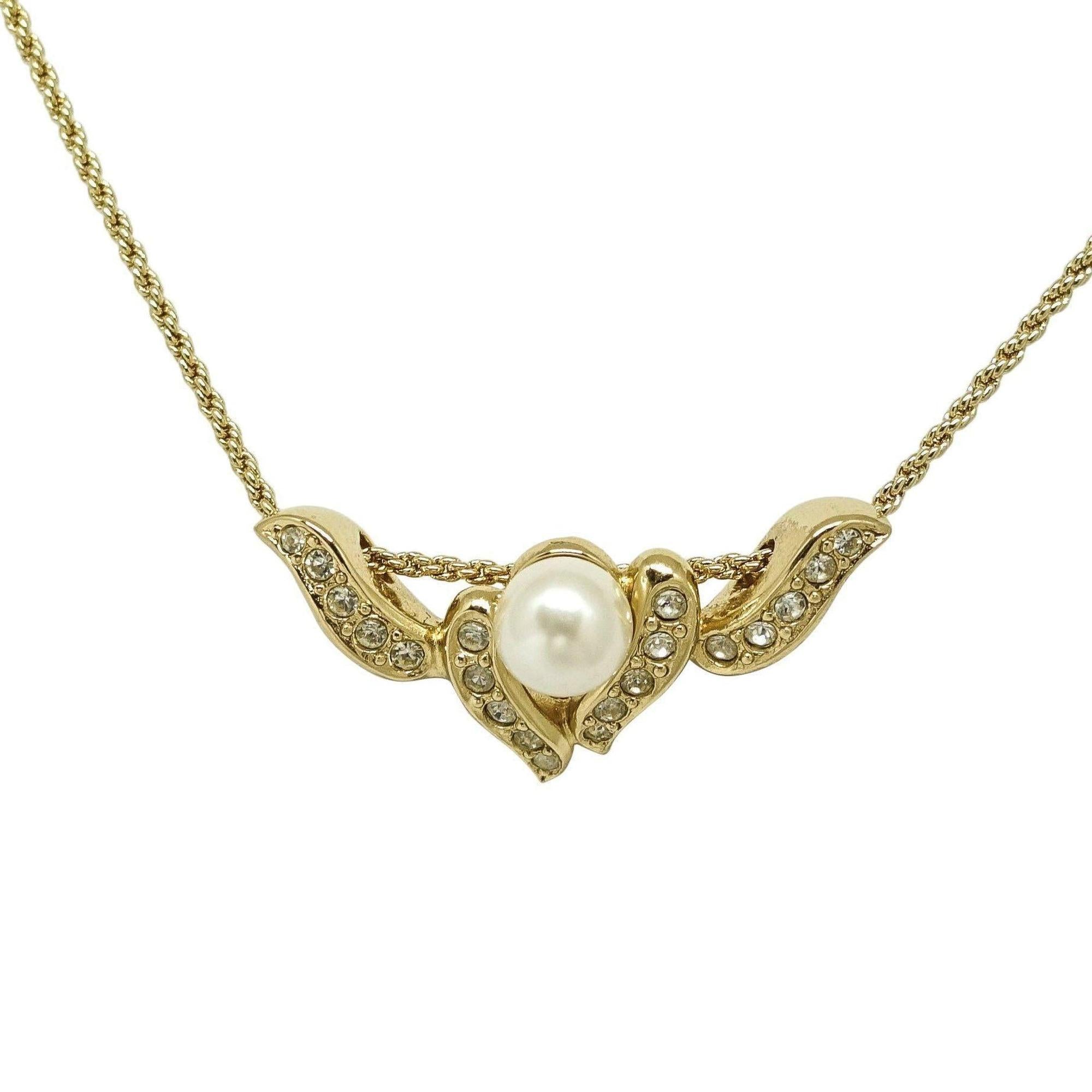 Christian Dior Pearl and Crystal Necklace