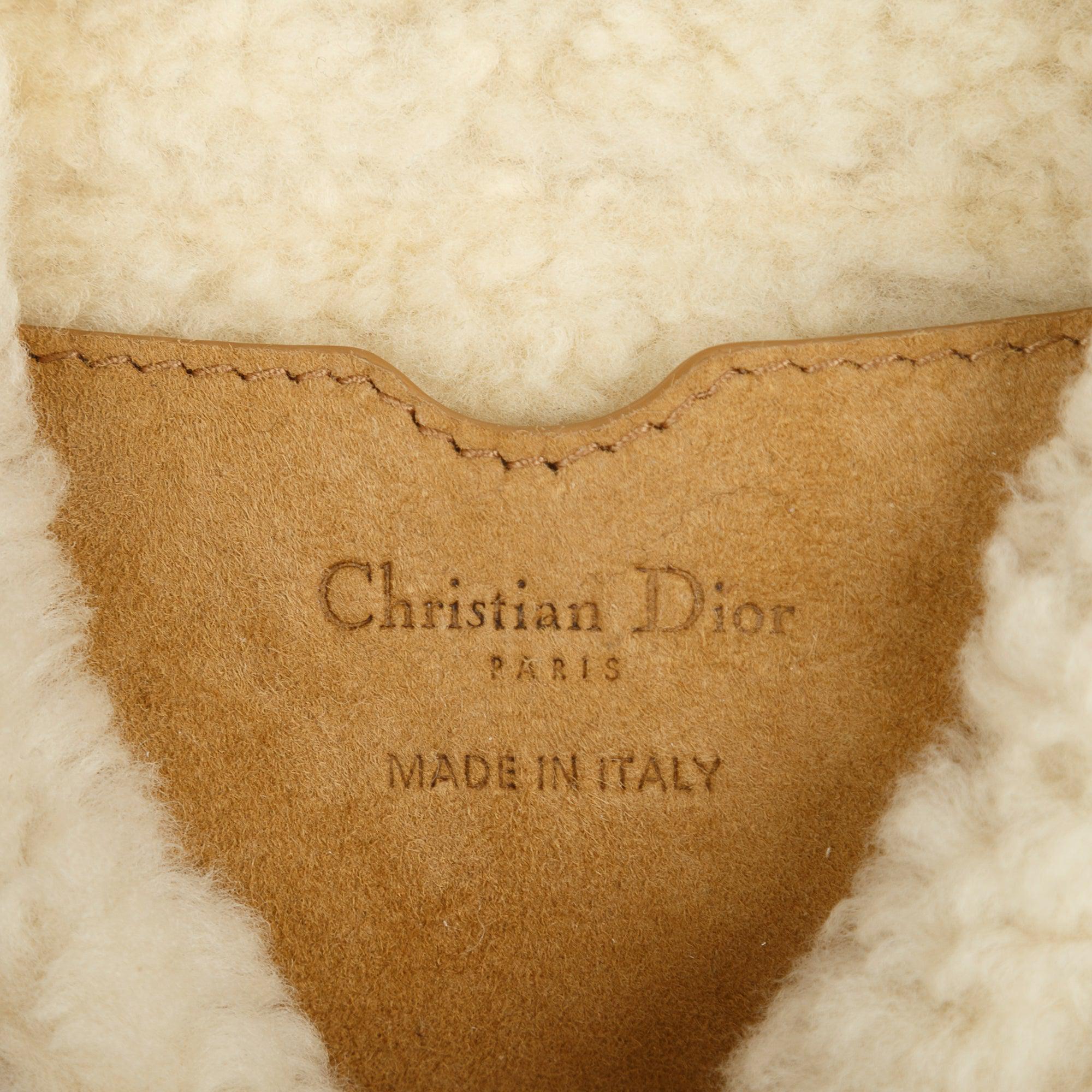 Christian Dior Small Shearling Bobby Crossbody Bag