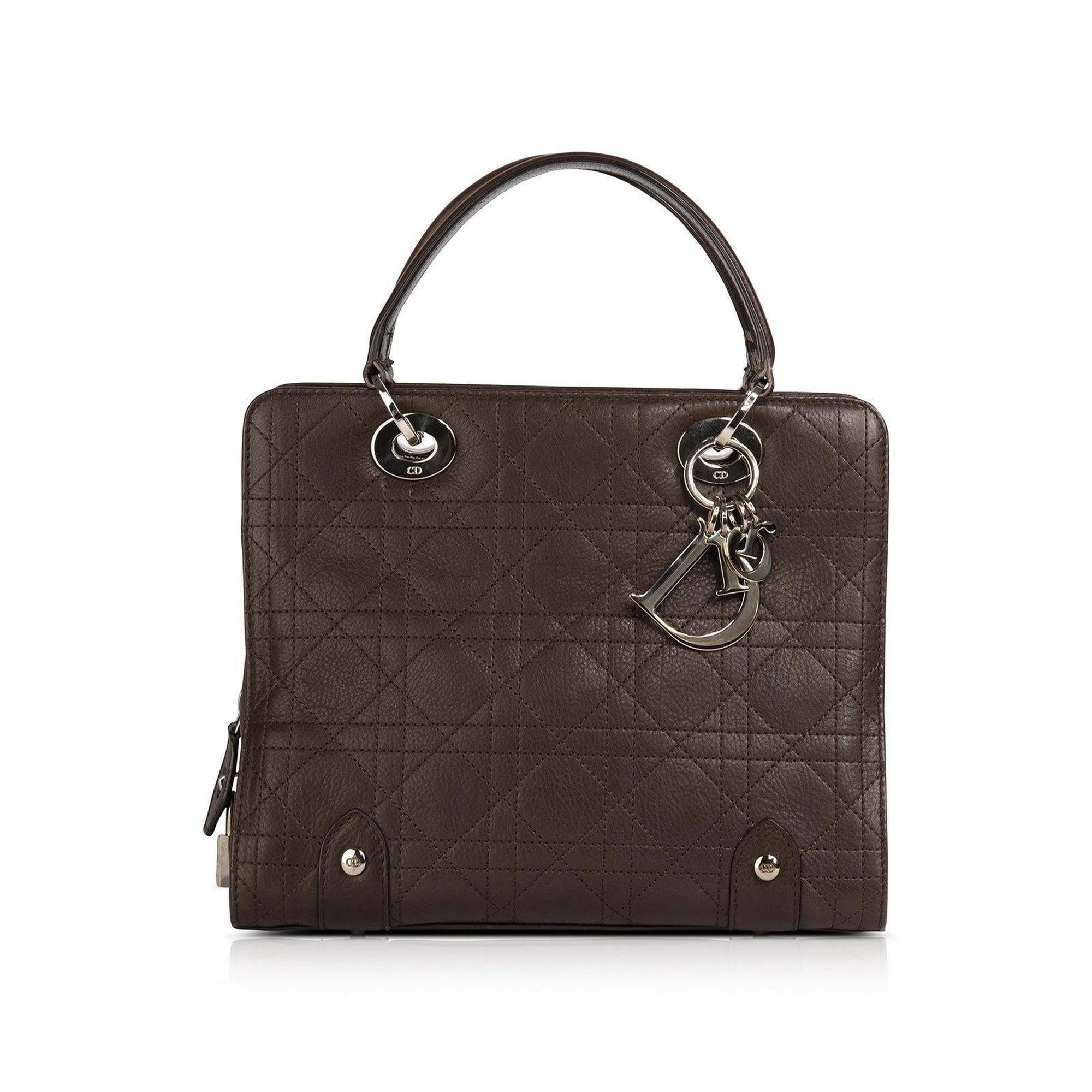 Christian Dior Small Stitched Cannage Soft Lady Dior Tote